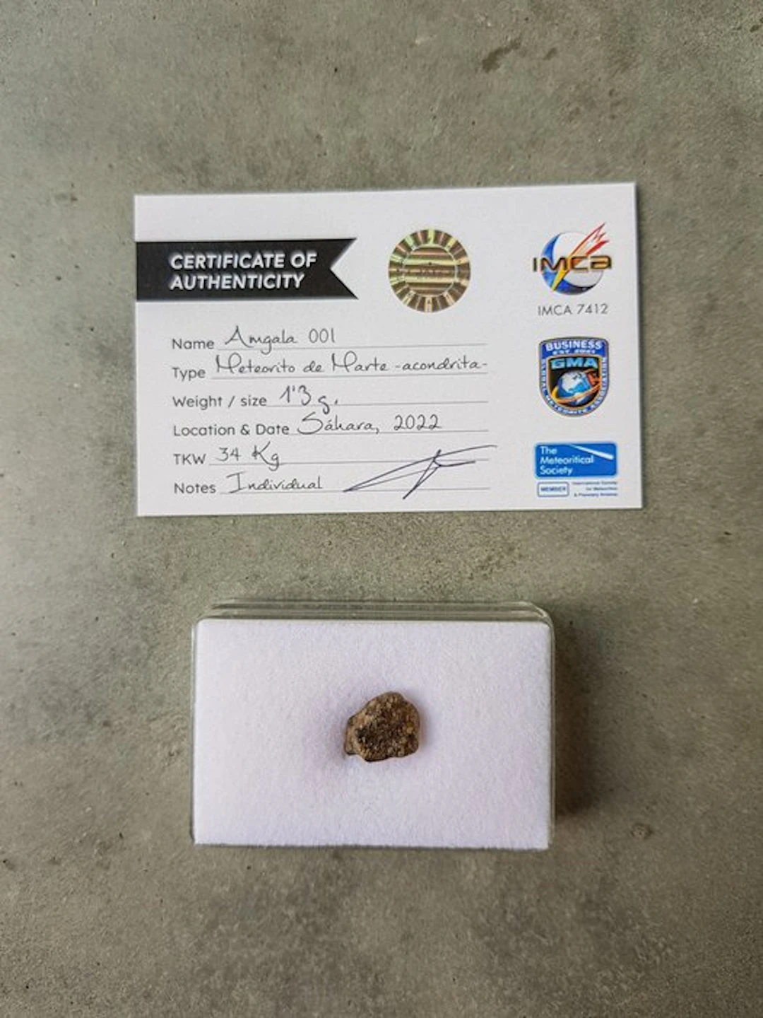 Martian meteorite An official piece of Mars in your...