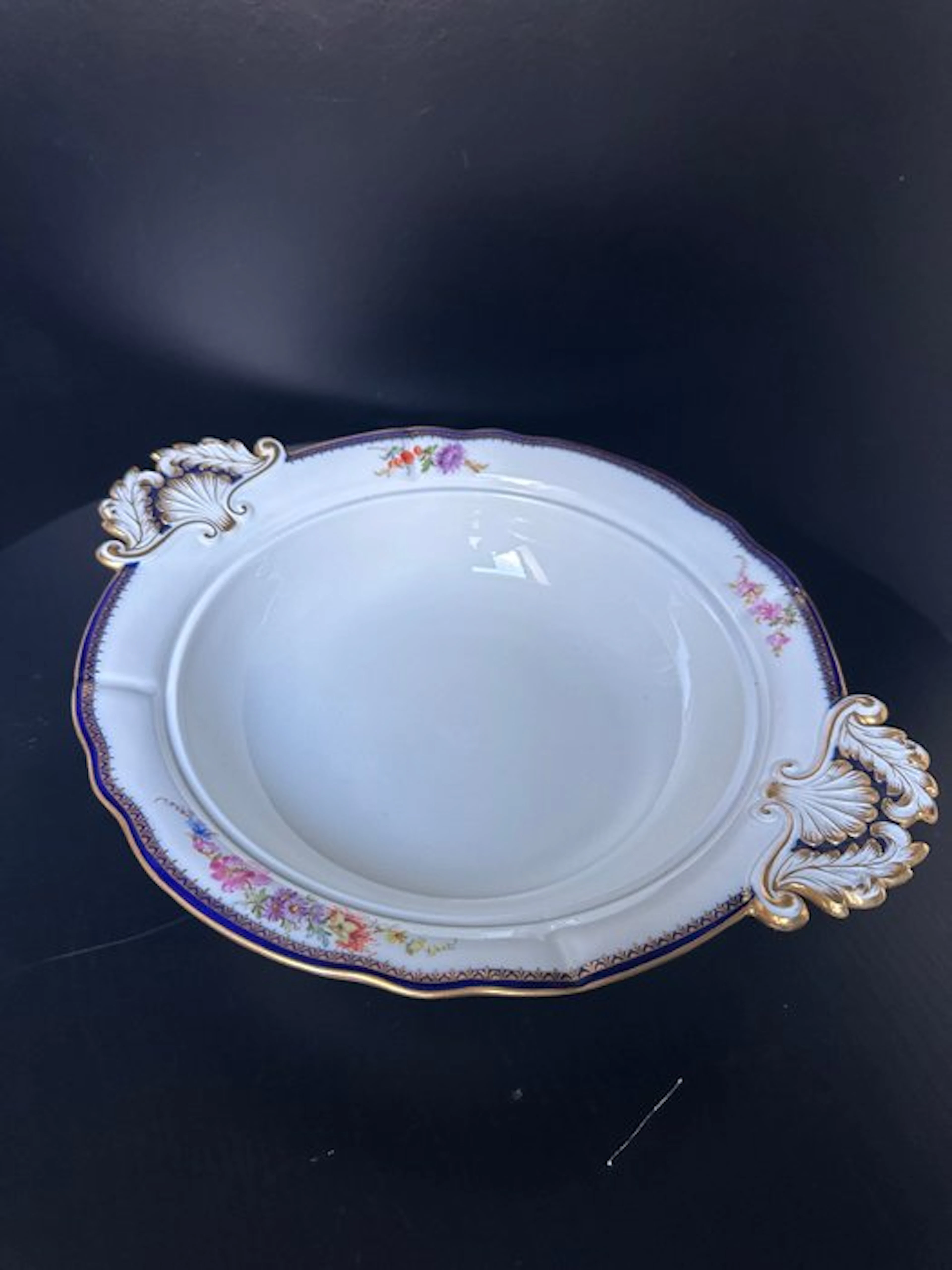 Meissen - Bowl - Antique Meissen Porcelain Deep Serving...