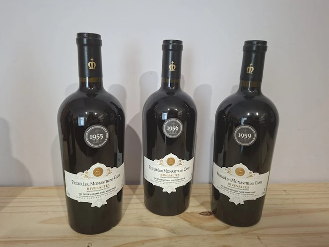 1955 , 1956, 1959 Château le Monastir Del Camp - Rivesaltes - 3 Bottles (0.75L)