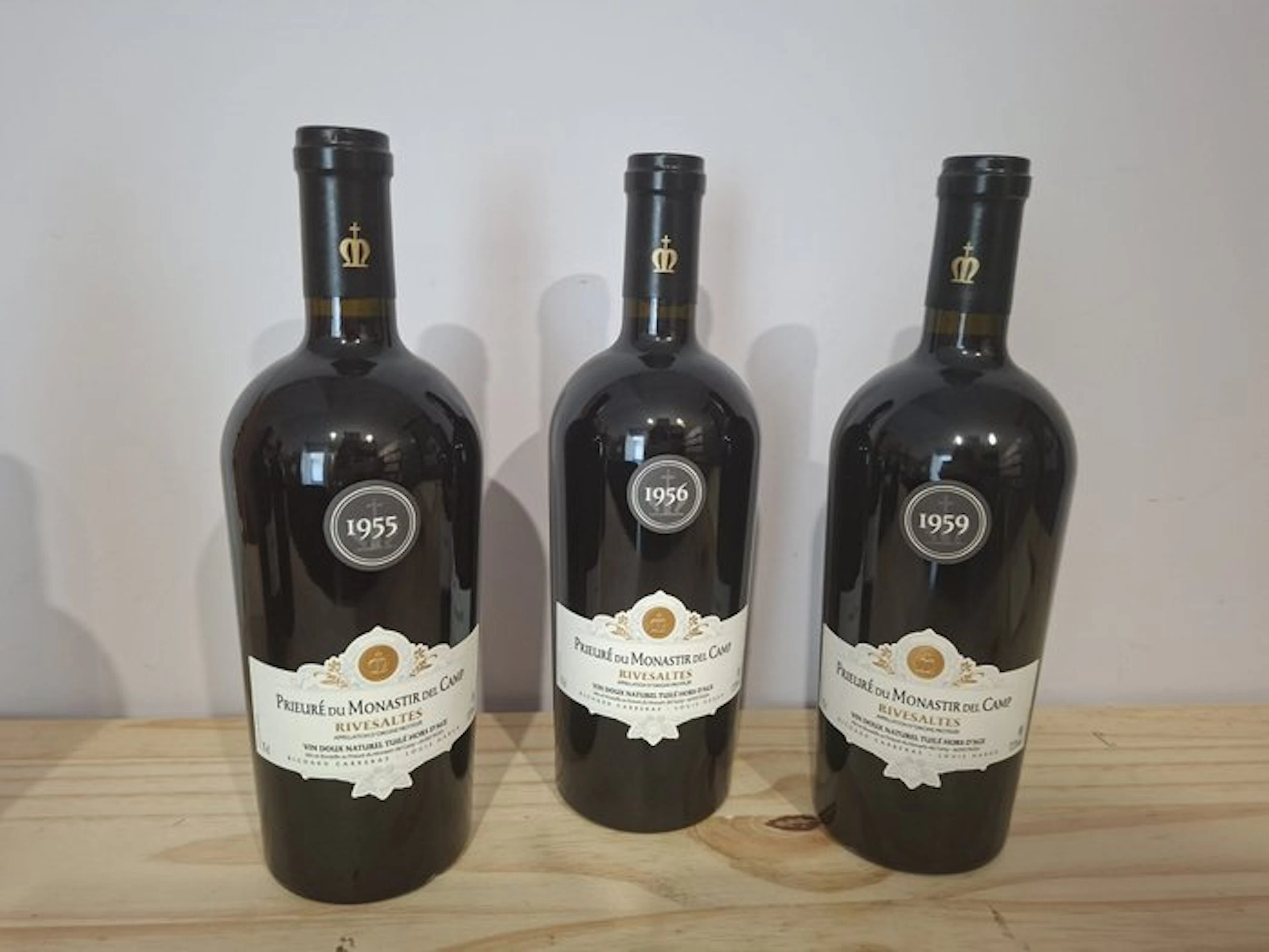 1955 , 1956, 1959 Château le Monastir Del Camp - Rivesaltes - 3 Bottles (0.75L)