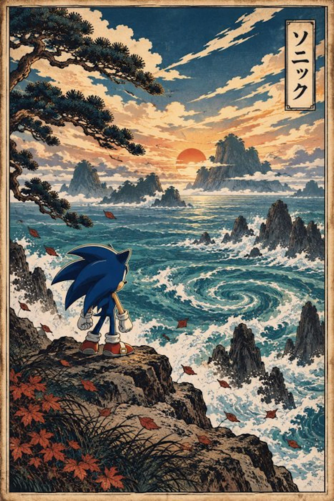 MEDSAN - Sonic the Hedgehog at the Whirlpool (渦潮のソニック) - UNIQUE WORK