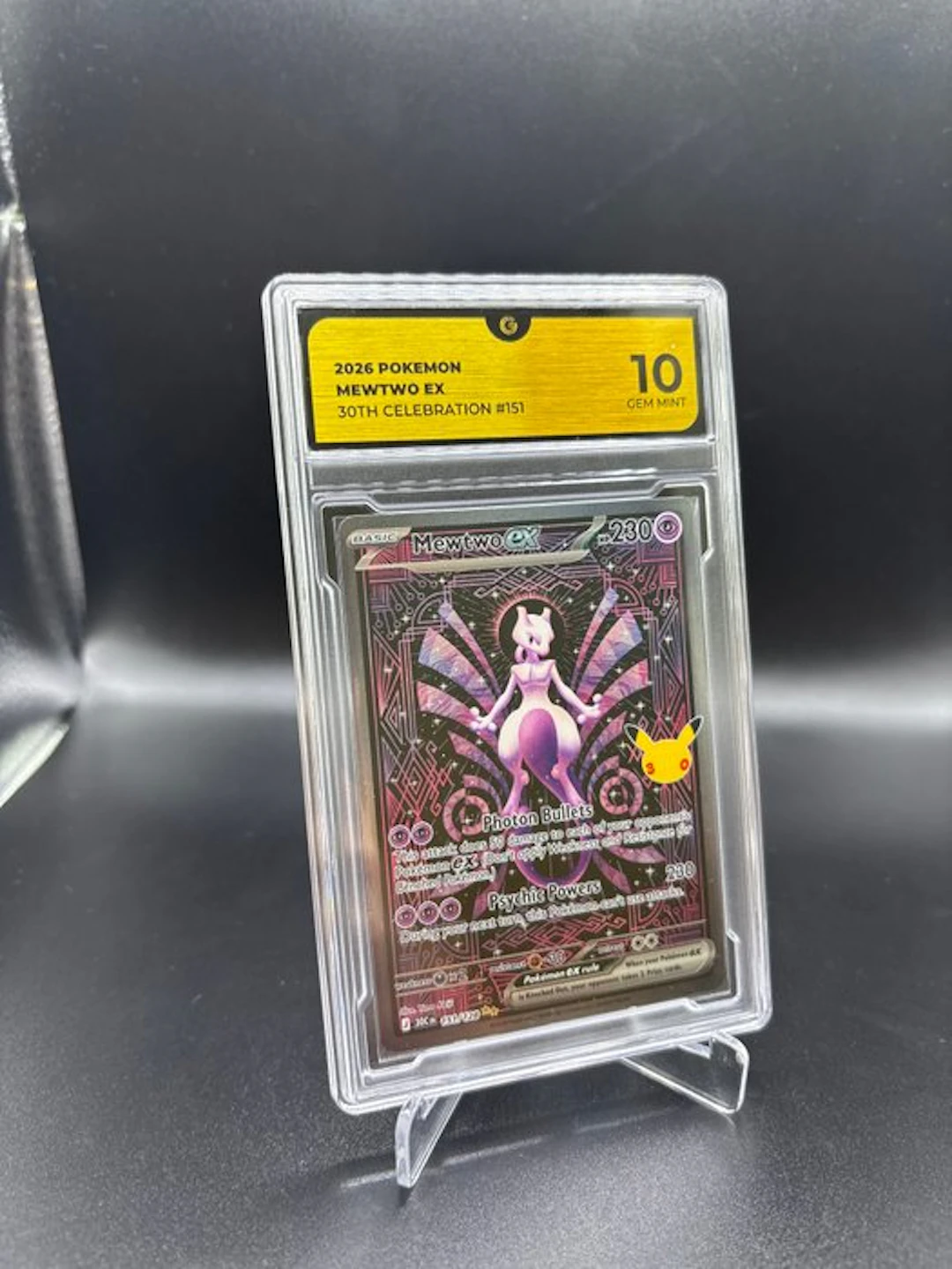 Pokémon - 1 Graded card - Mewtwo 151 30TH Anniversary Full art - GG 10