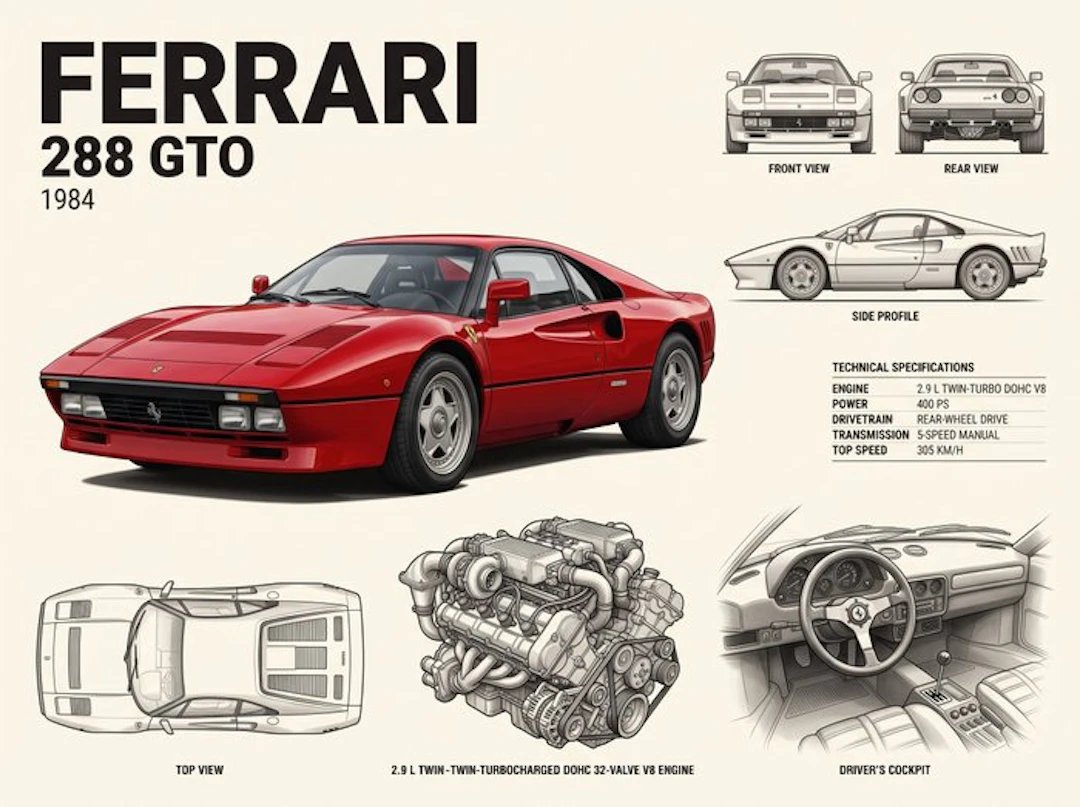 Shmidt.Art - Ferrari - Ferrari 288 GTO - 1980s
