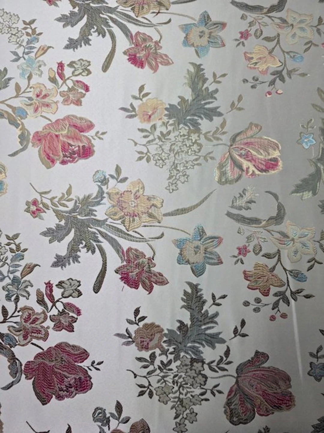 Upholstery fabric - 2.8 m - 2.4 m - Brocade San Leucio Flowers