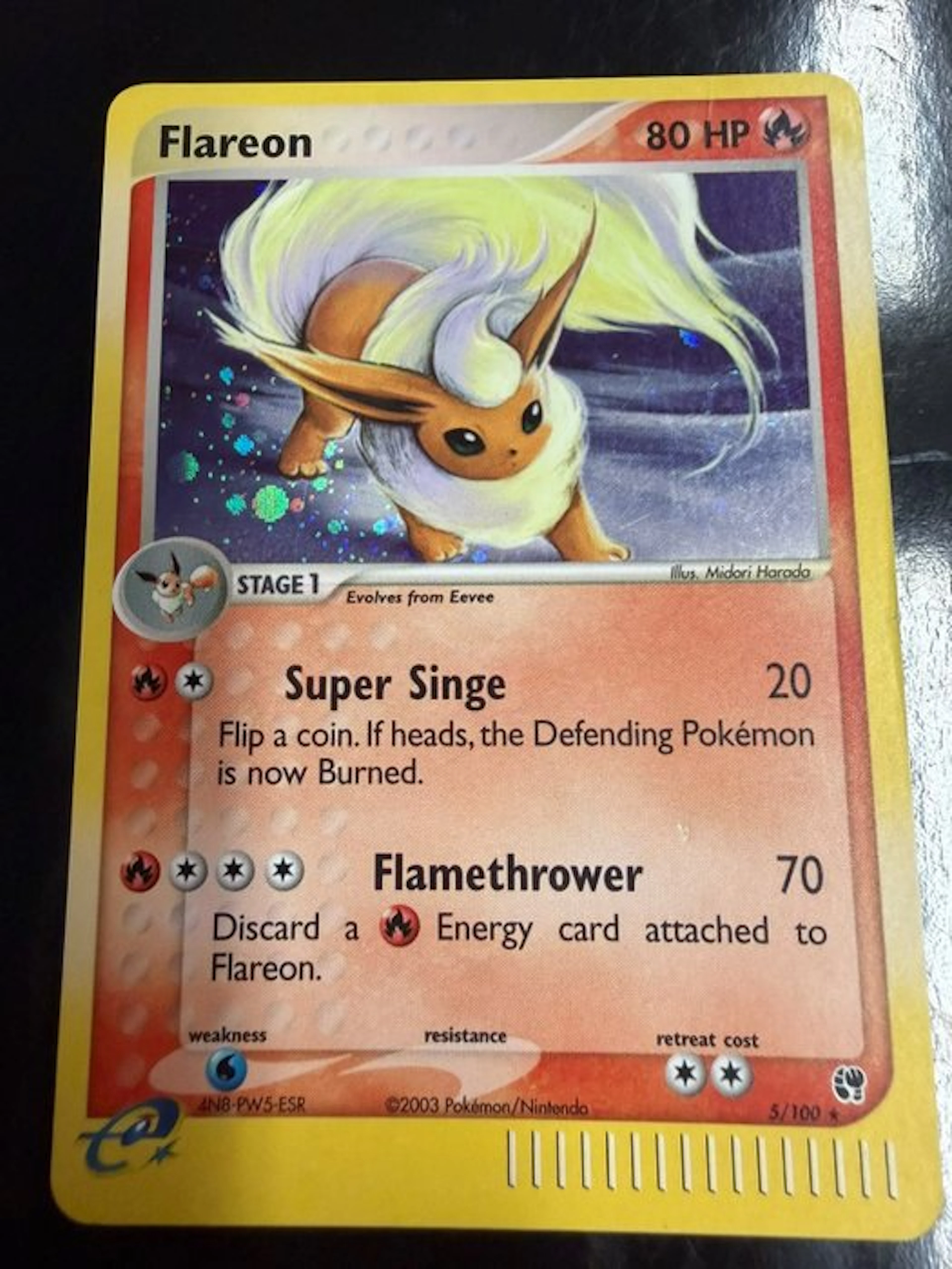 Pokémon - 1 Card - Flareon Holo - EX - EX Sandstorm