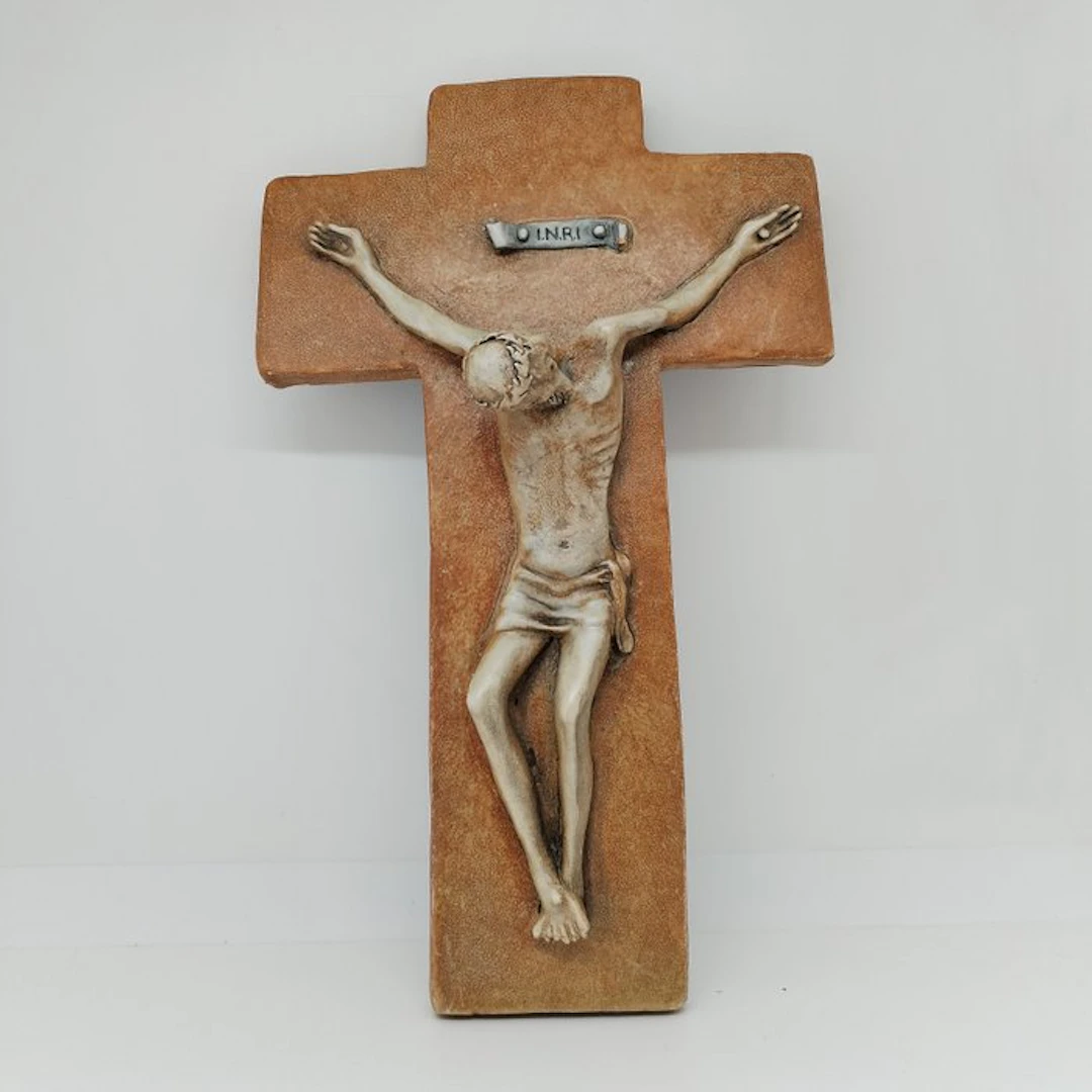 Crucifix - Faience - 1950-1960 - Pietro Melandri