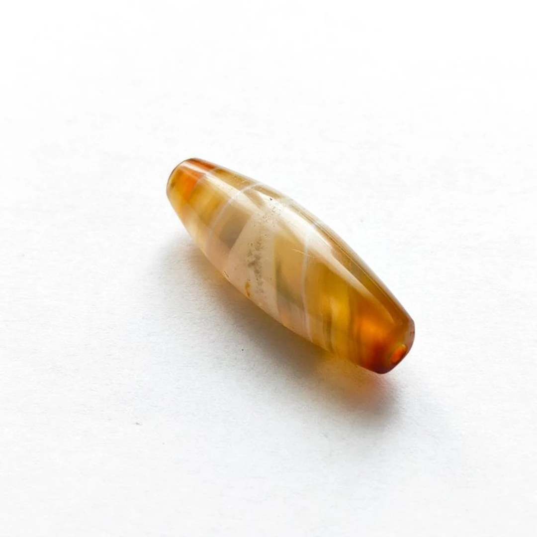 Silk Road,Central Asian Natural Banded Agate Bead...
