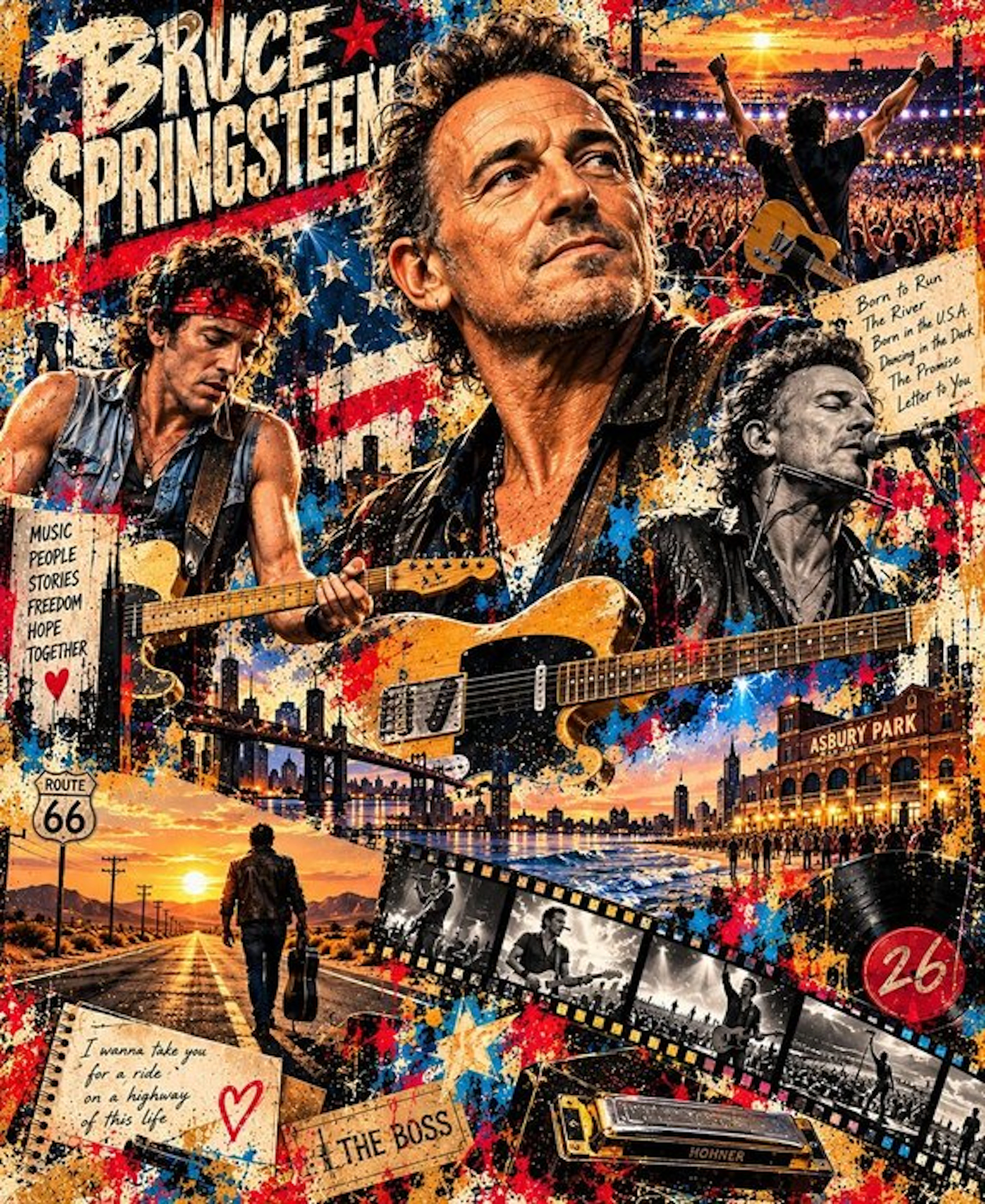New! Bruce Springsteen V2 - 2026 45x55 Cm