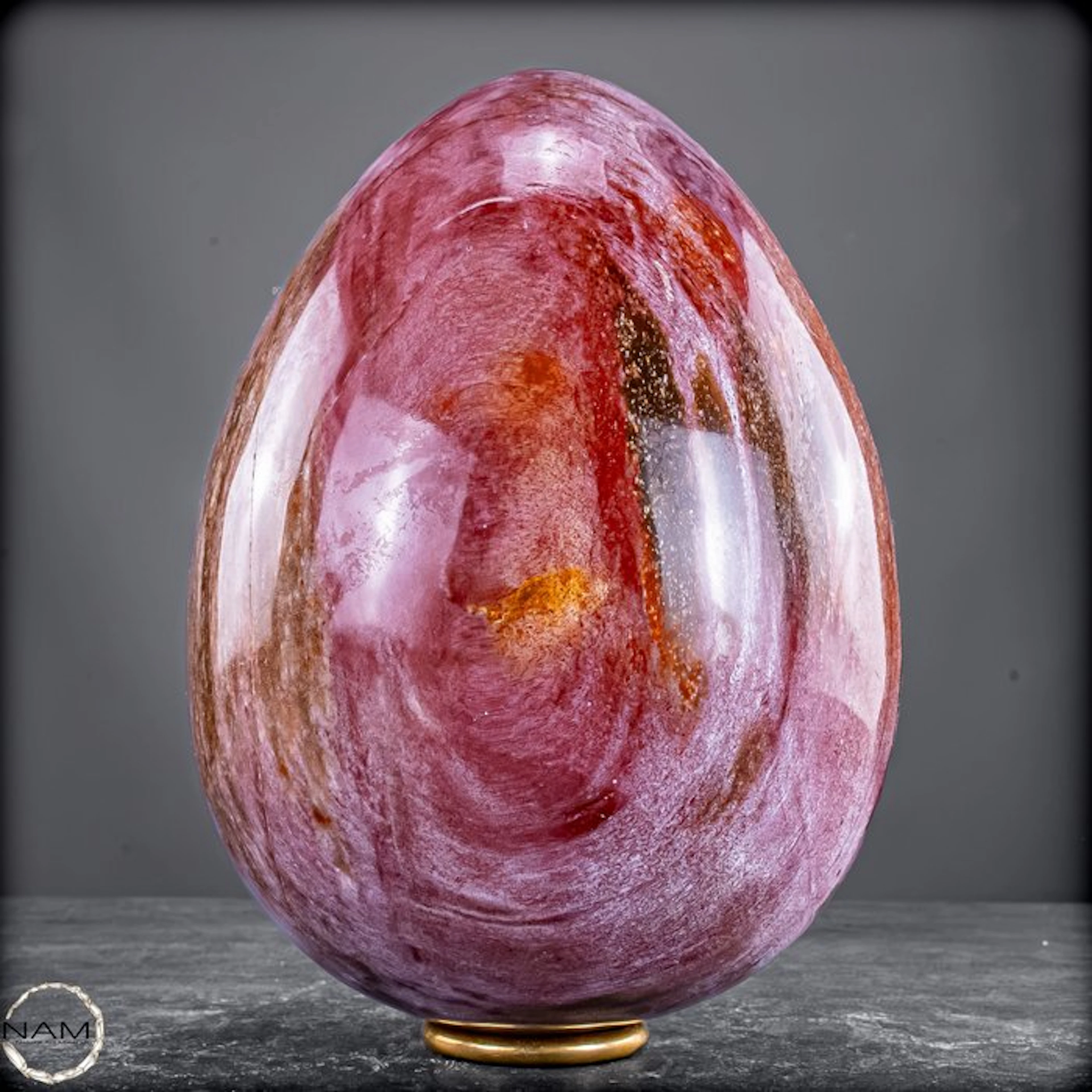 Natural petrified wood egg – 4.4 kg fossil beauty full of...