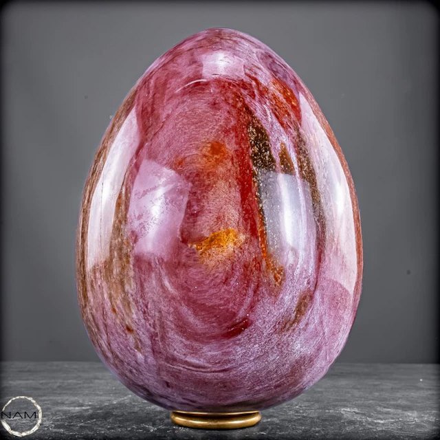 Natural petrified wood egg – 4.4 kg fossil beauty full of...