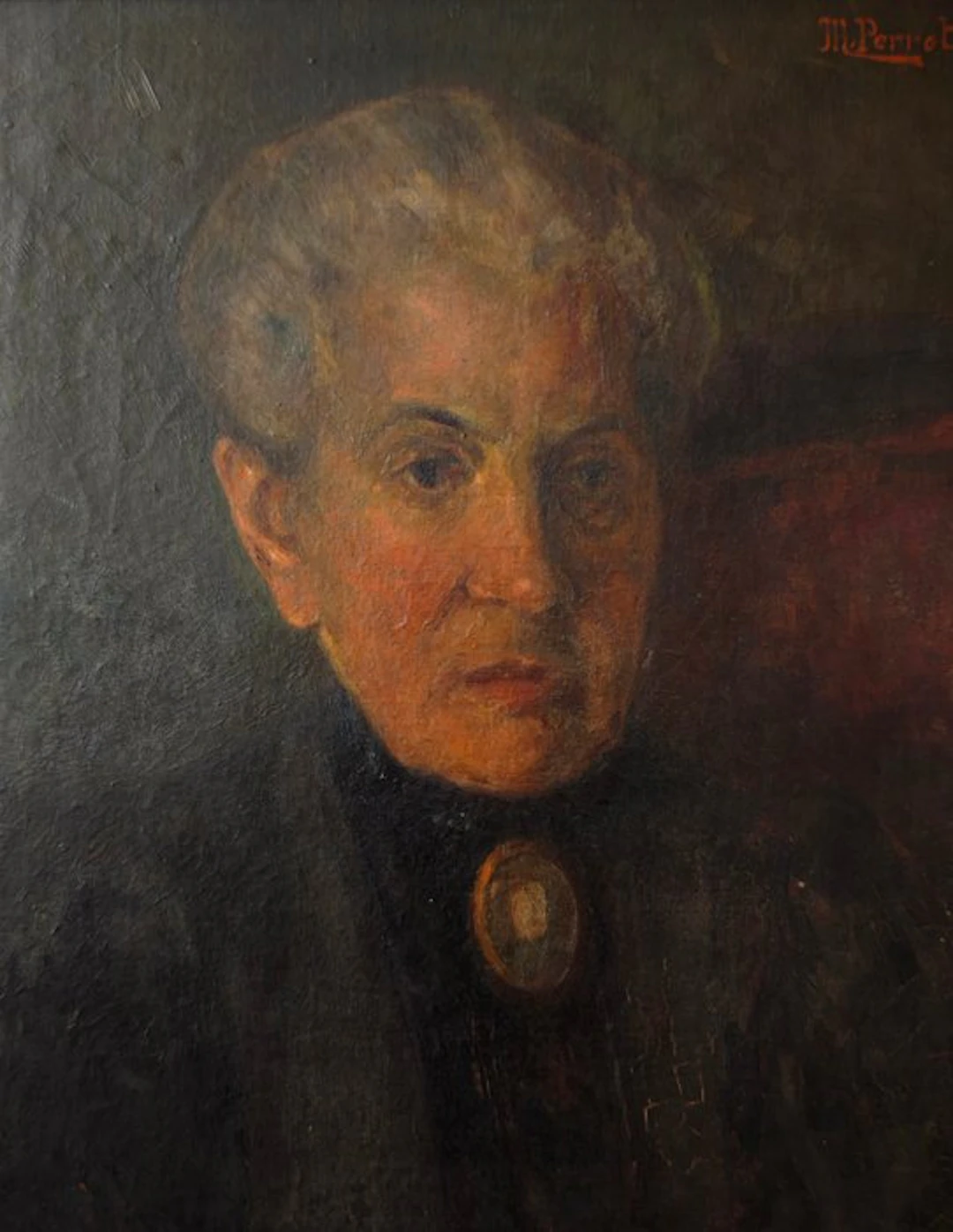 Marcel Perrot (XIX-XX) - Portrait de femme, 1912