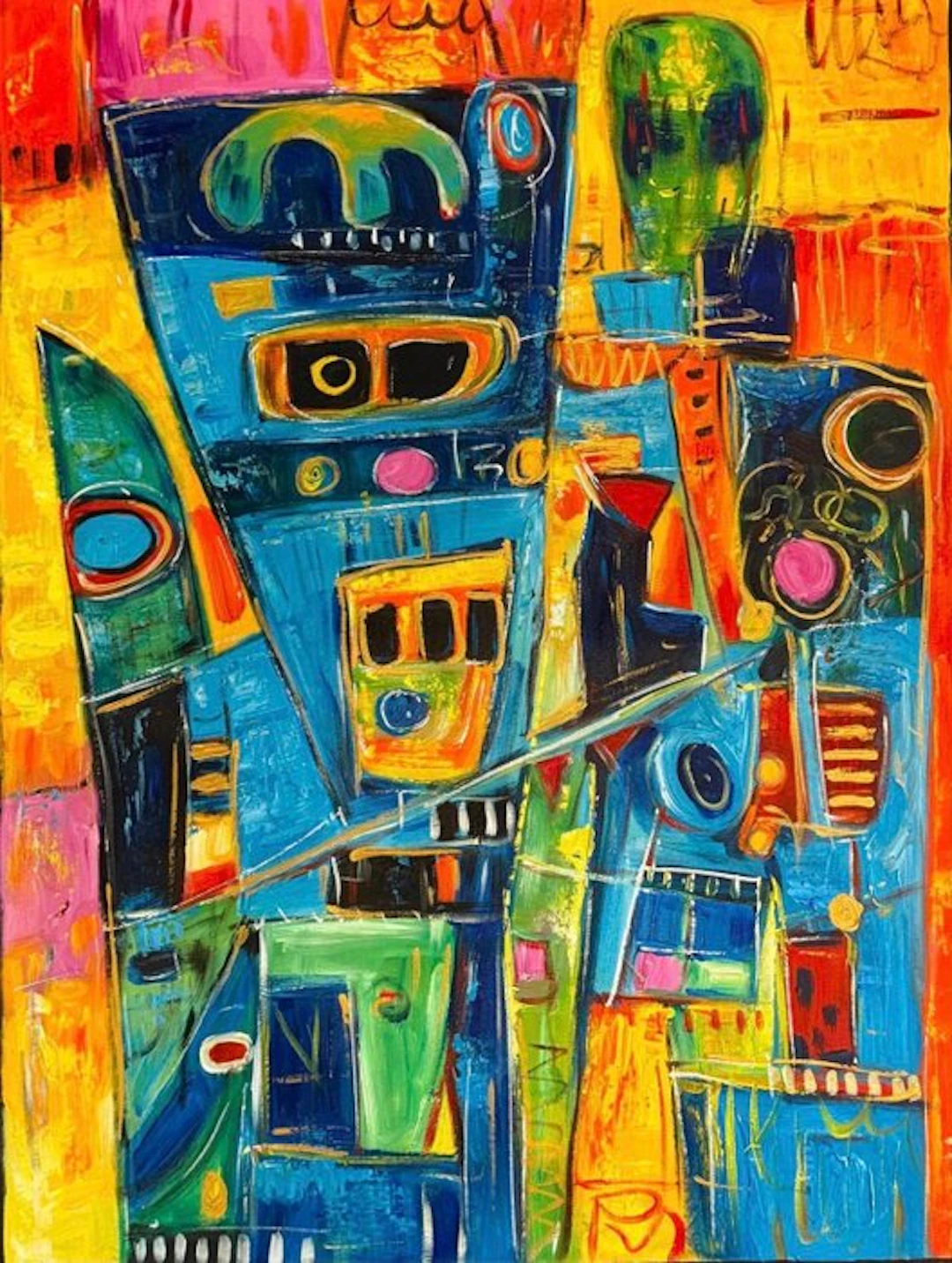 Nguyễn V.L (1993) - Metropolis in Blue ↑80 →60 cm