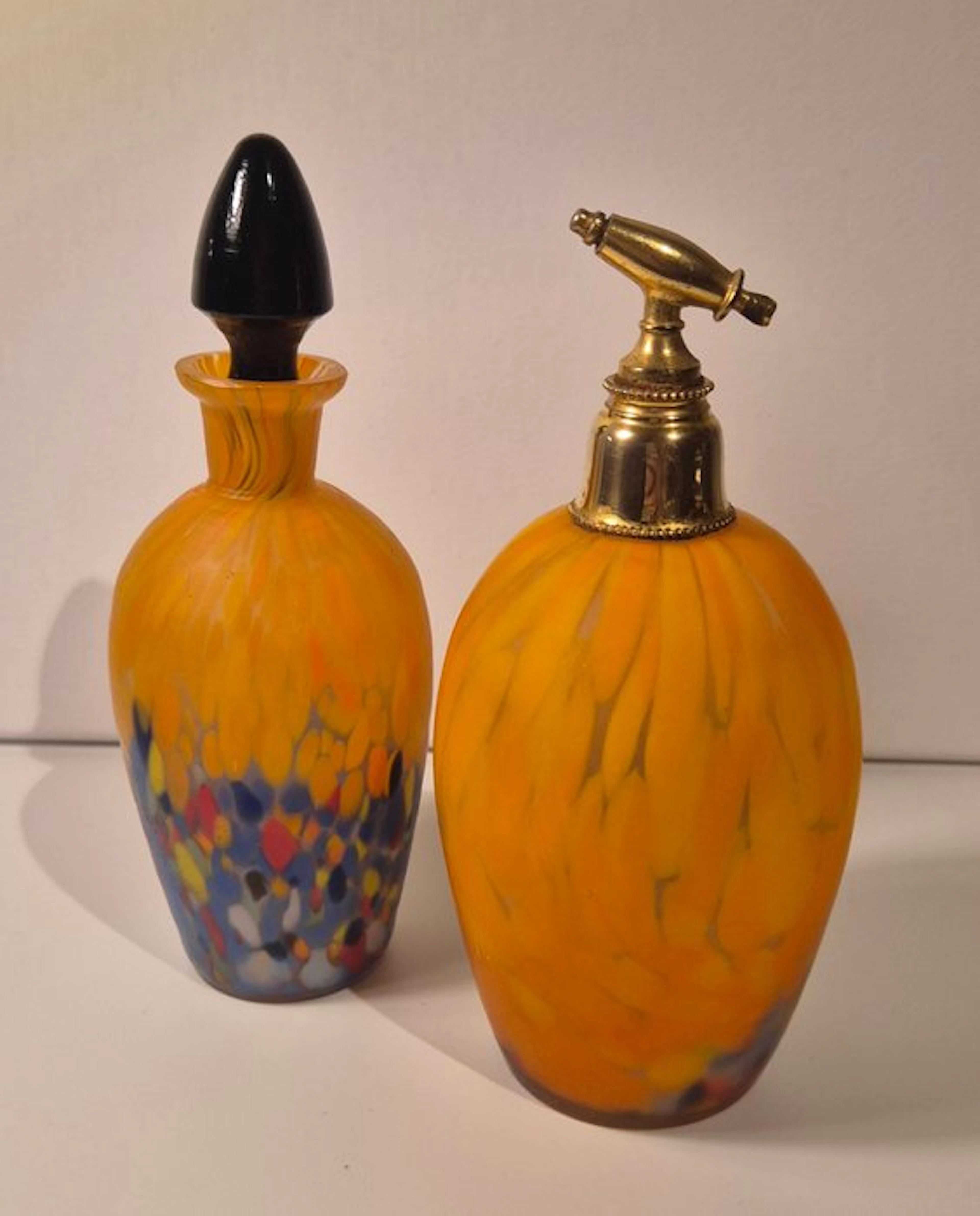 Kralik - Perfume bottle (2) - tango glass - Art Deco perfume set Kralik