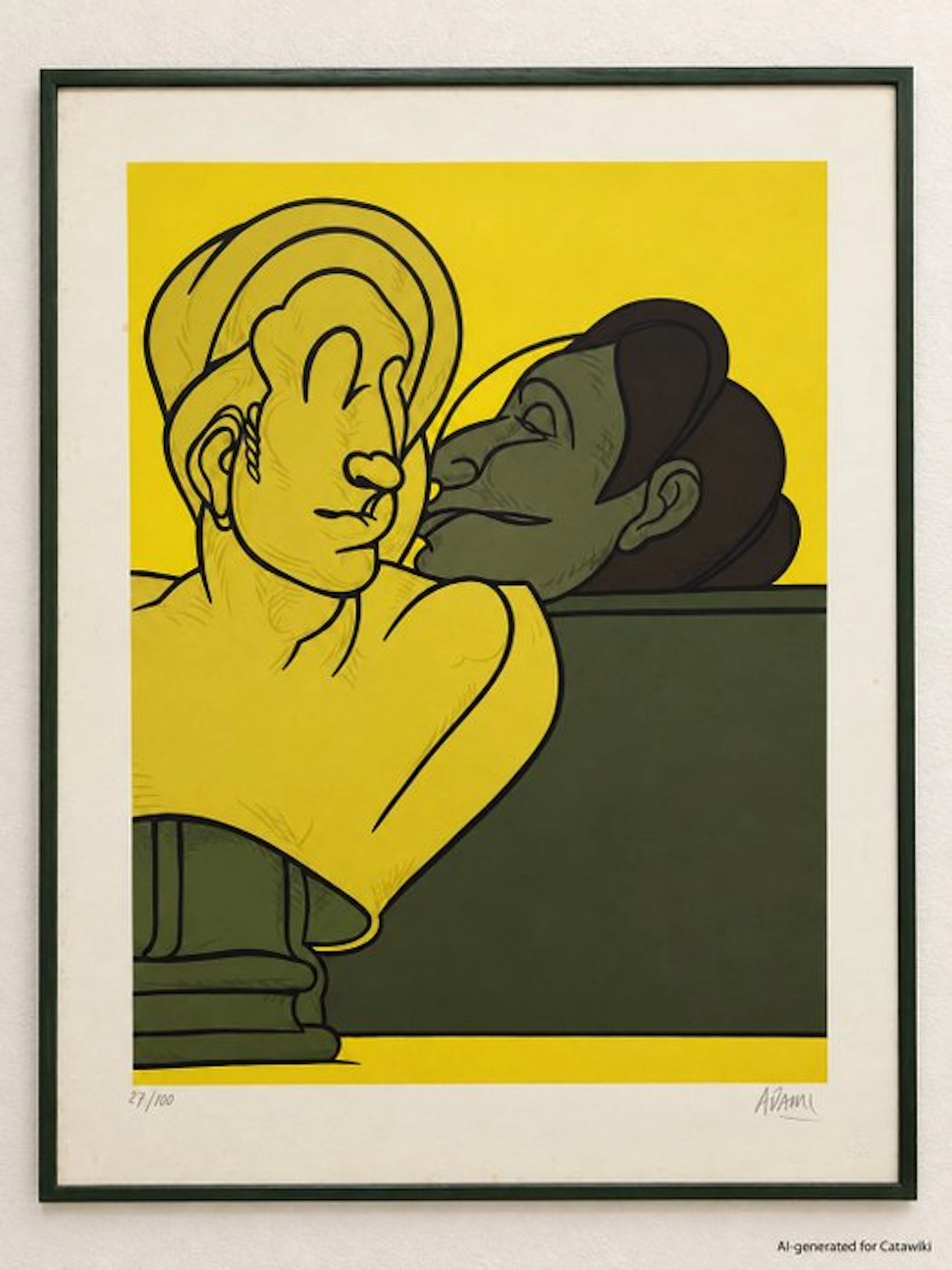 Valerio Adami (1935) - Il bacio