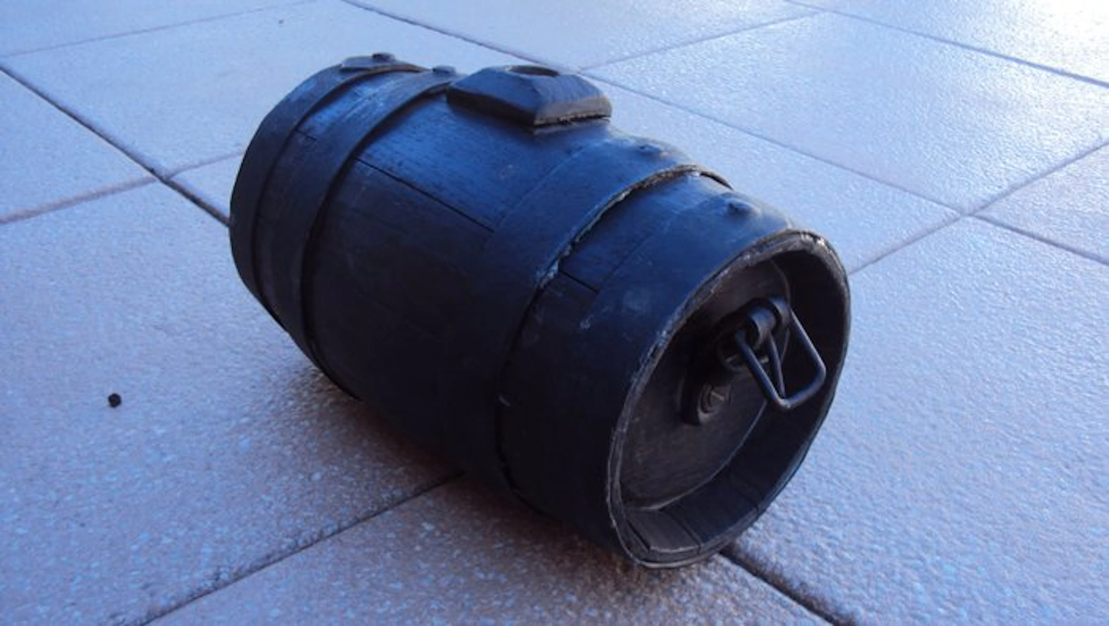 France - An old small gunpowder barrel for a cannon