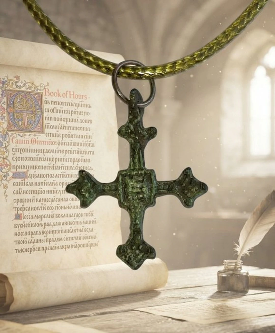 Medieval Bronze pectoral cross. Good condition. (No reserve price)