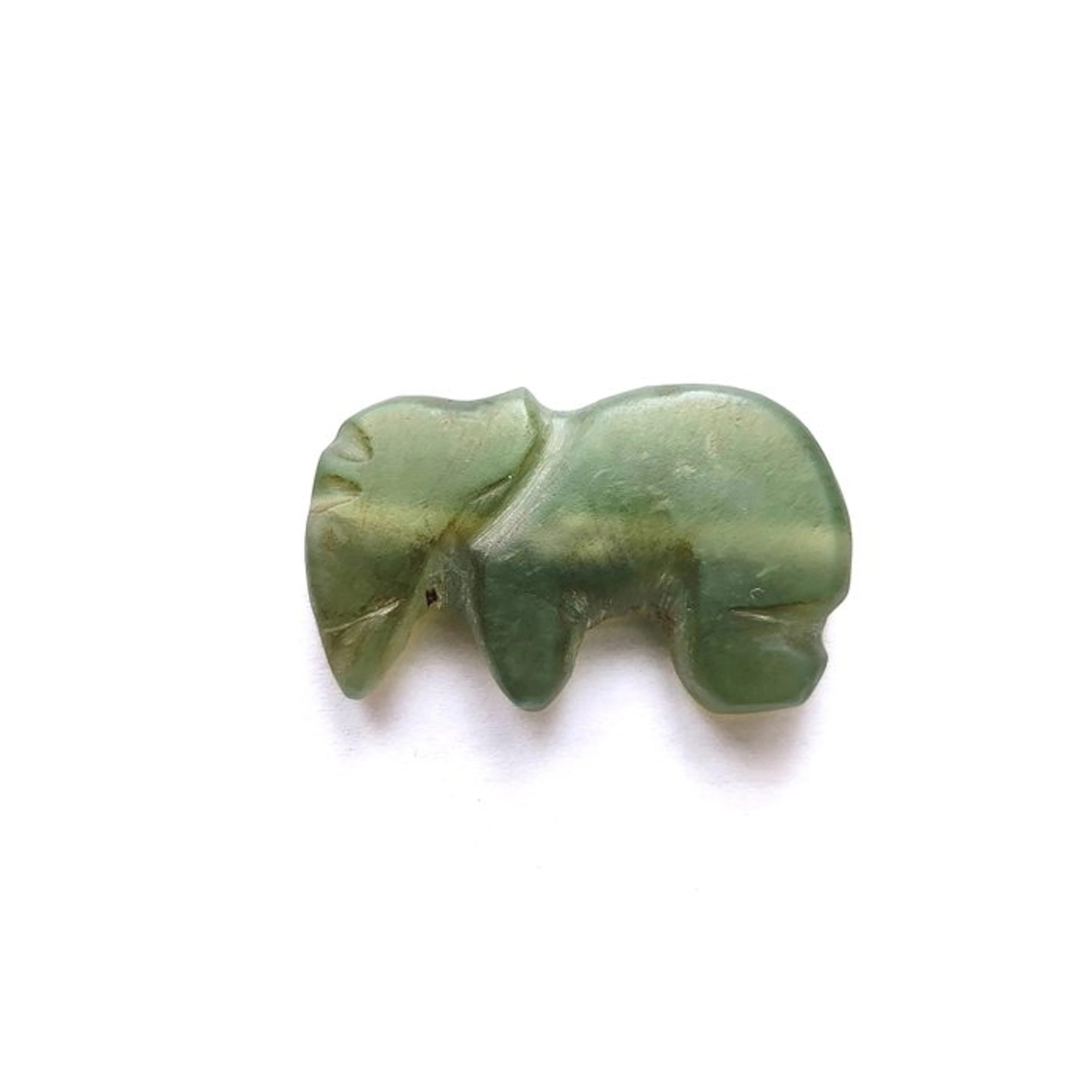 Indus Valley Aventurine Quartz Elephant Bead Talisman - 31 mm