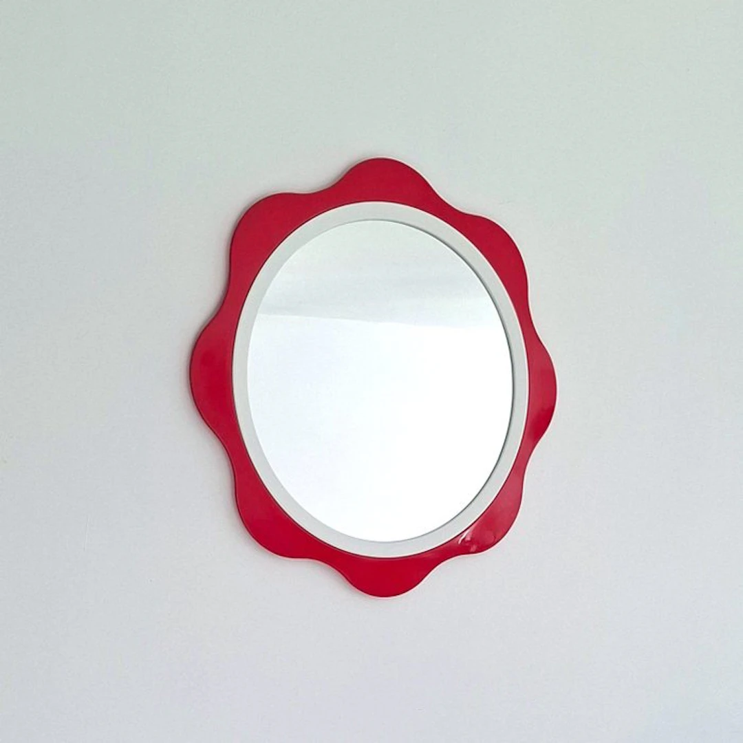 Mäkisen Kuvastin Oy - Mirror- MK-298 - Plastic, Glass - Finnish Flower Mirror