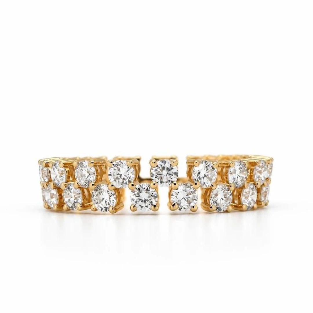 No reserve price - Ring - 14 kt. Yellow gold - 2.25ct. tw. Diamond (Lab-grown)