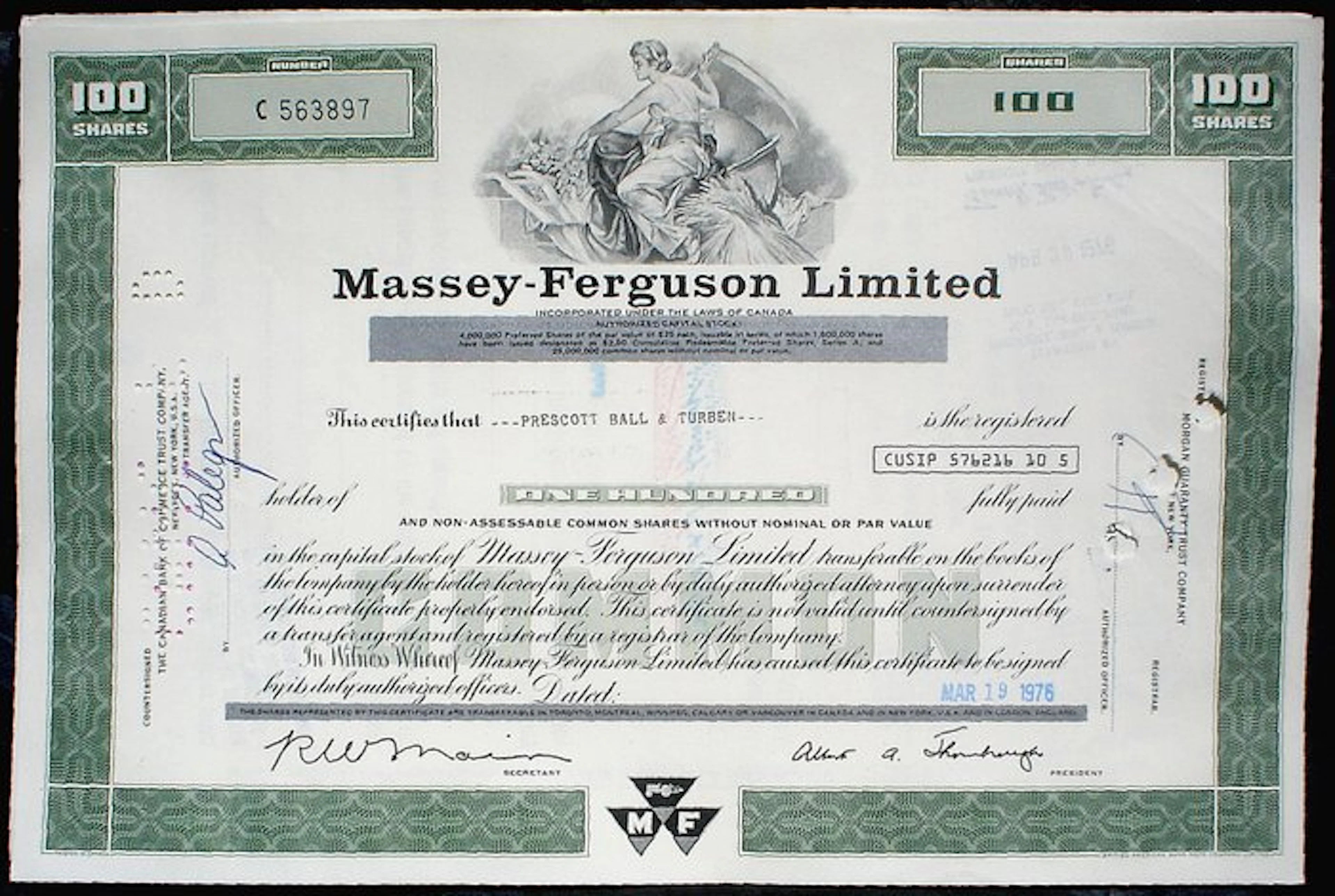 United States of America. Massey Ferguson Lim. 1970 (No reserve price)