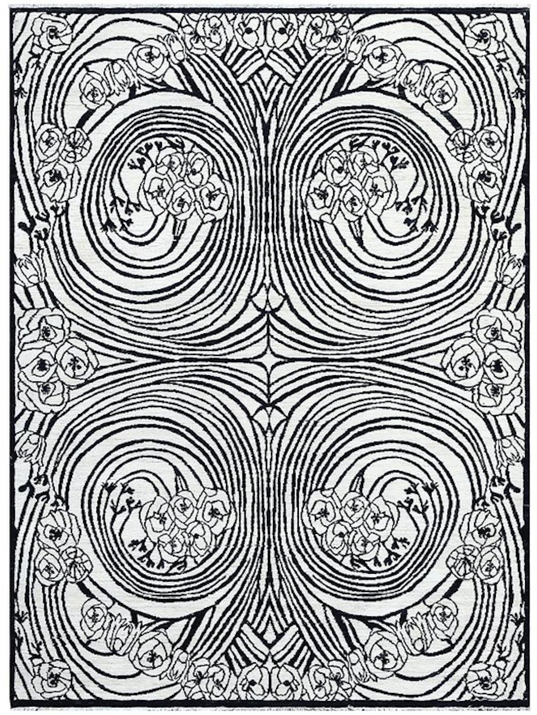 Designer Carpet with Silk - New - Rug - 245 cm - 174 cm