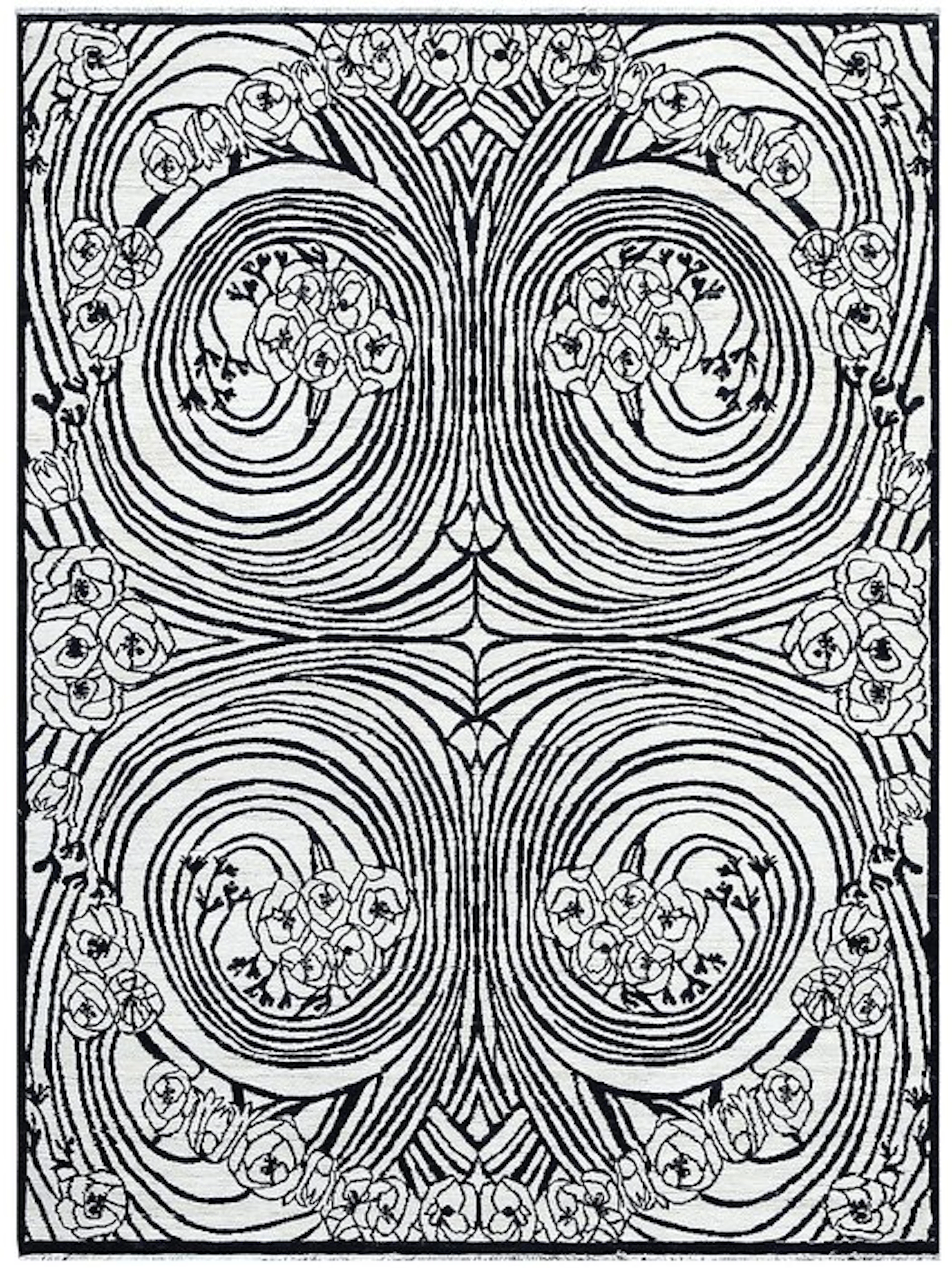 Designer Carpet with Silk - New - Rug - 245 cm - 174 cm