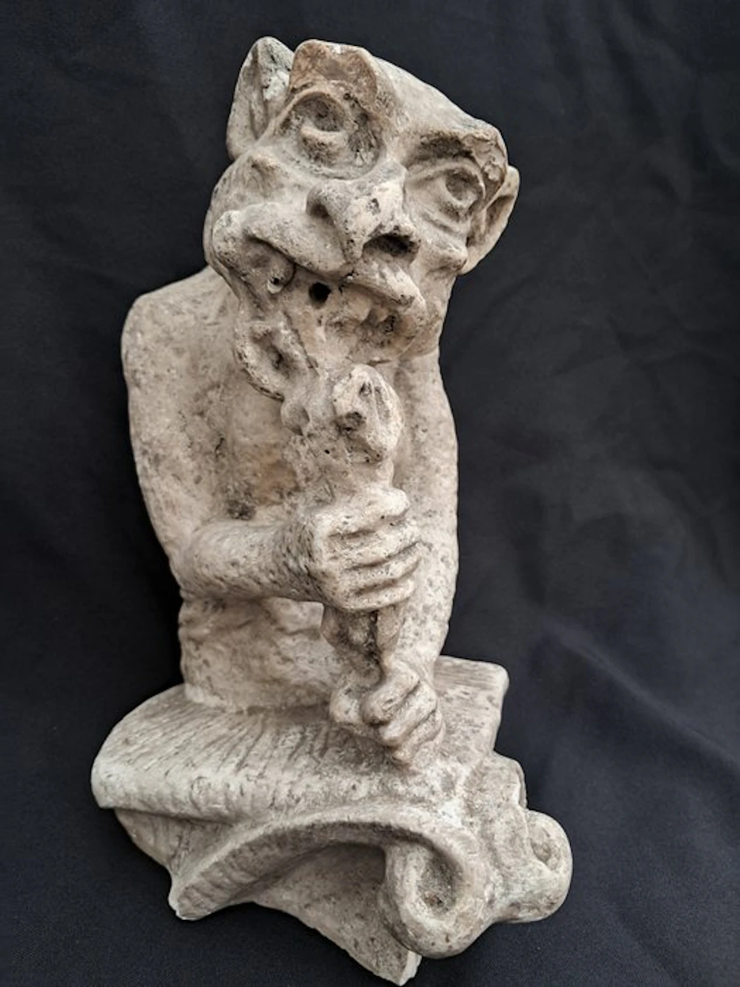 Statuette, Cargoyle - 26 cm - Stone, Composite - 1950
