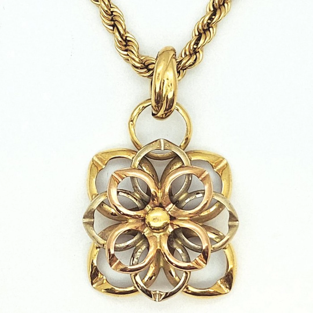2 piece jewellery set - 18 kt. Yellow gold, Rose gold, White gold