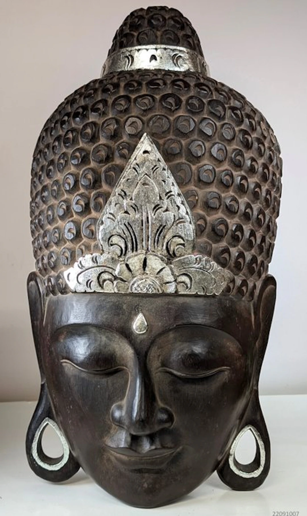 Exceptionally large Buddha mask - Wood - Thailand - Late 20th century