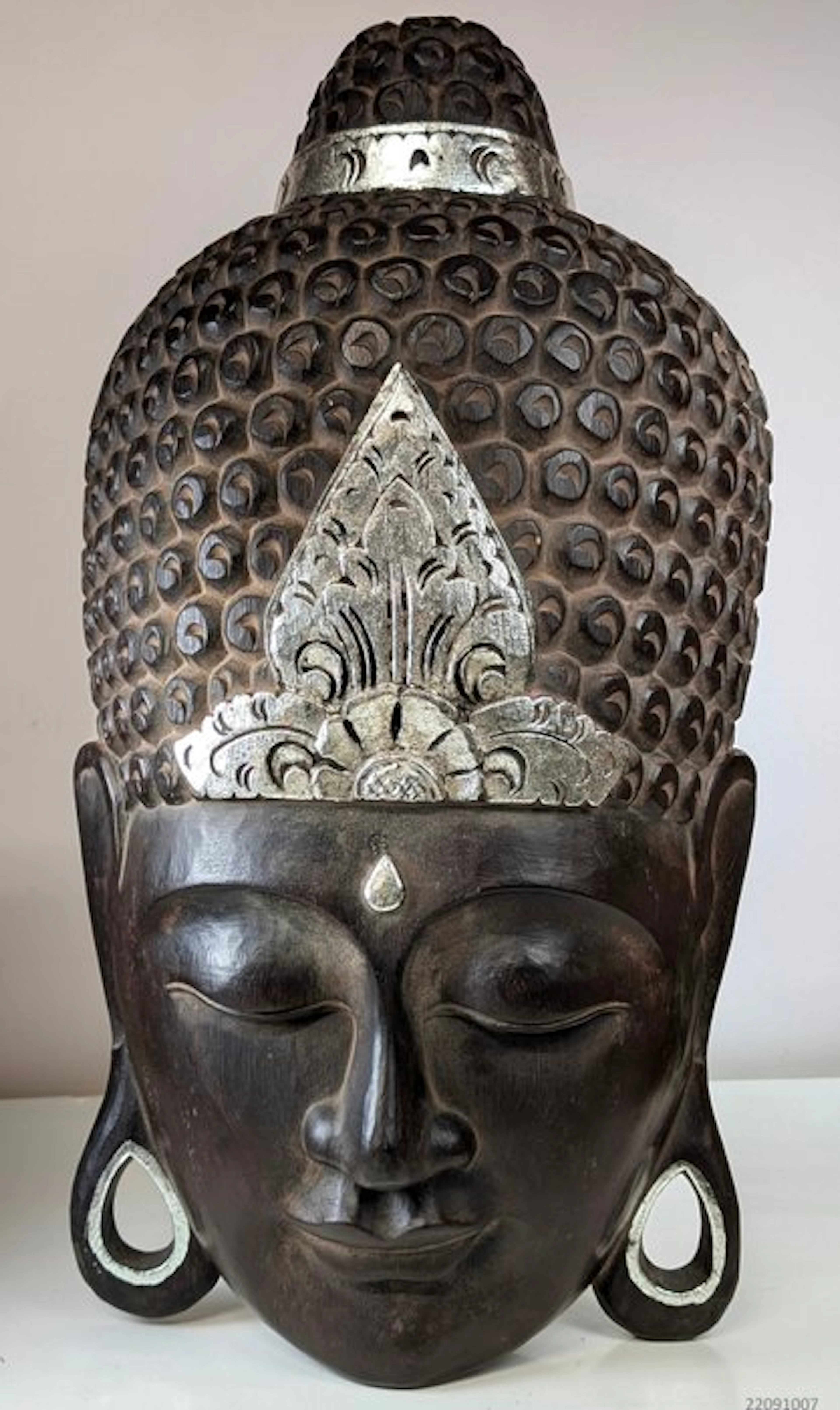 Exceptionally large Buddha mask - Wood - Thailand - Late 20th century