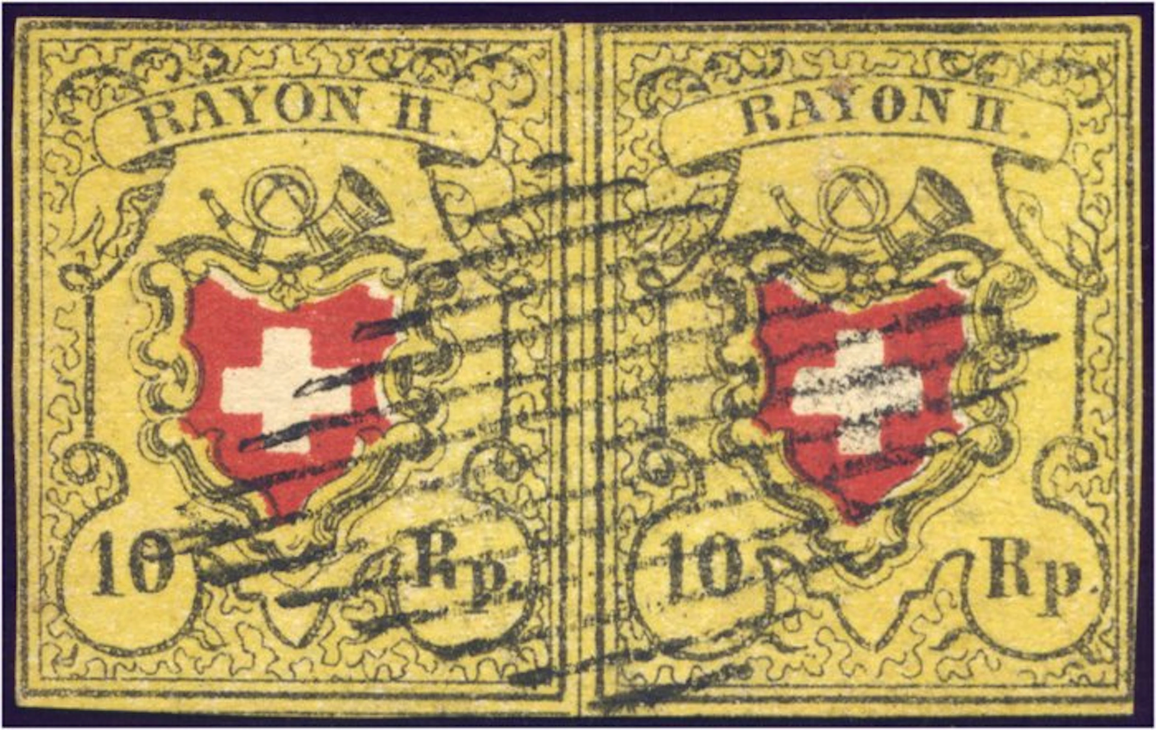 Switzerland 1850 - Rayon II - 10 Rp