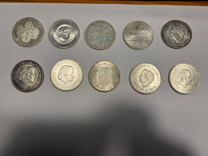 Netherlands. 10, 50 Gulden Lot van 10 stuks (No reserve price)