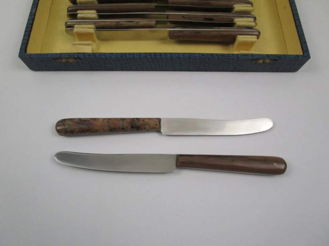 12 Obstmesser / ca. 19,7 cm - Cutlery set - Stainless steel / Bakelite handles
