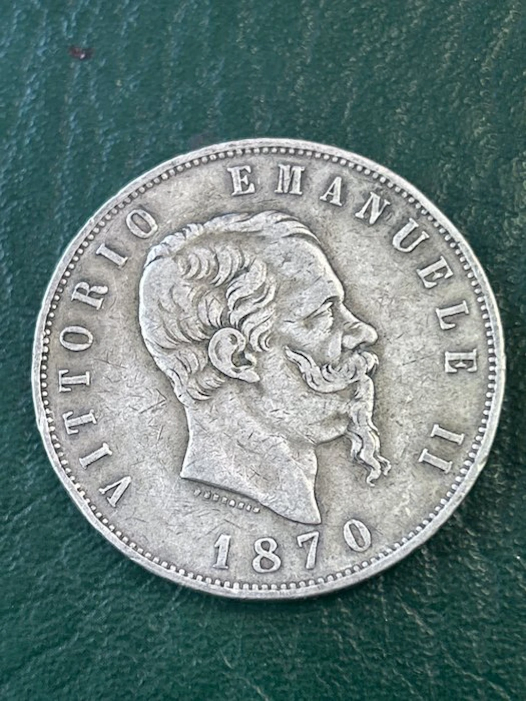 Italy, Kingdom Vittorio Emanuele II. 5 Lire 1870 Roma (No reserve price)
