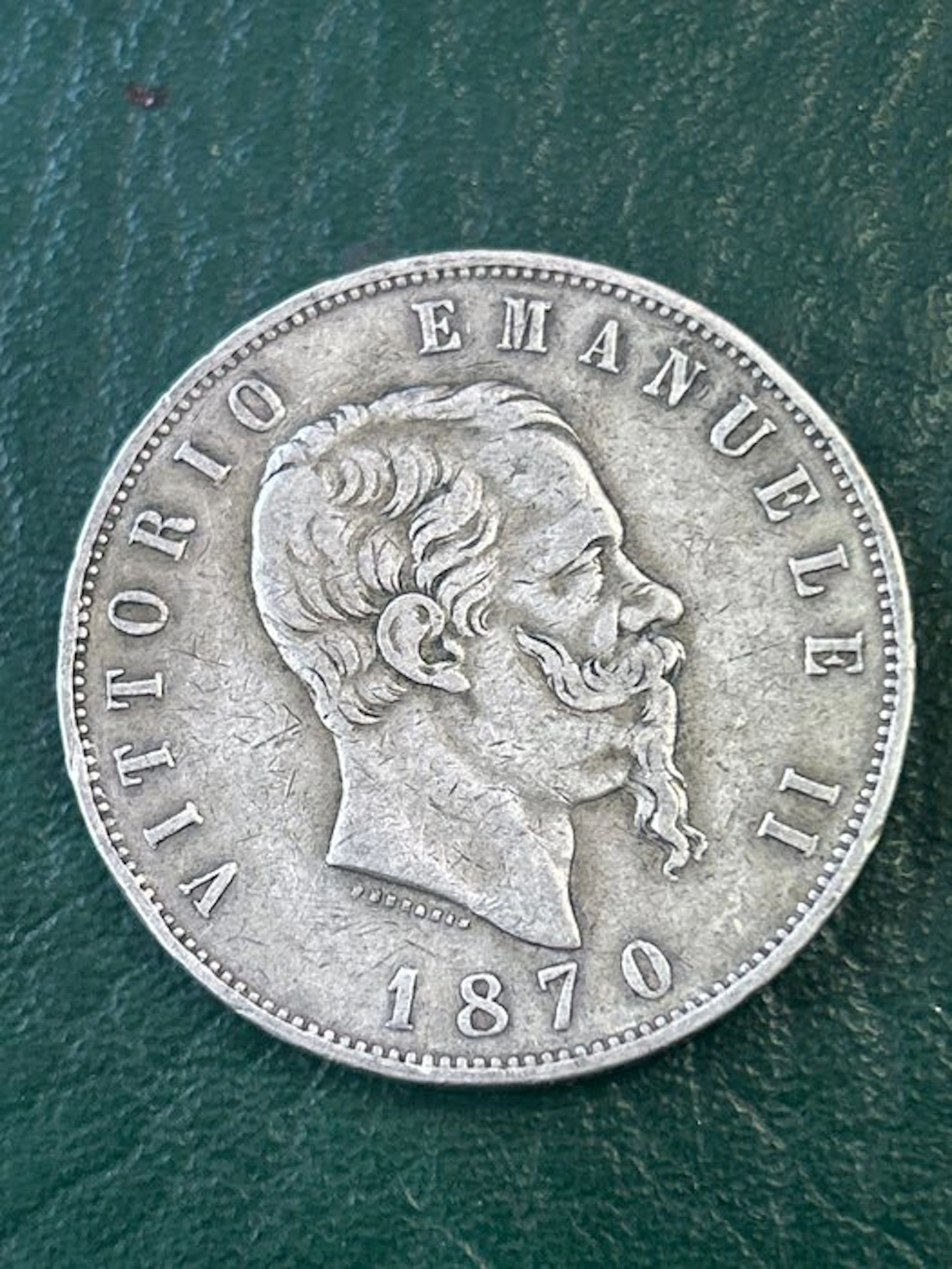 Italy, Kingdom Vittorio Emanuele II. 5 Lire 1870 Roma (No reserve price)
