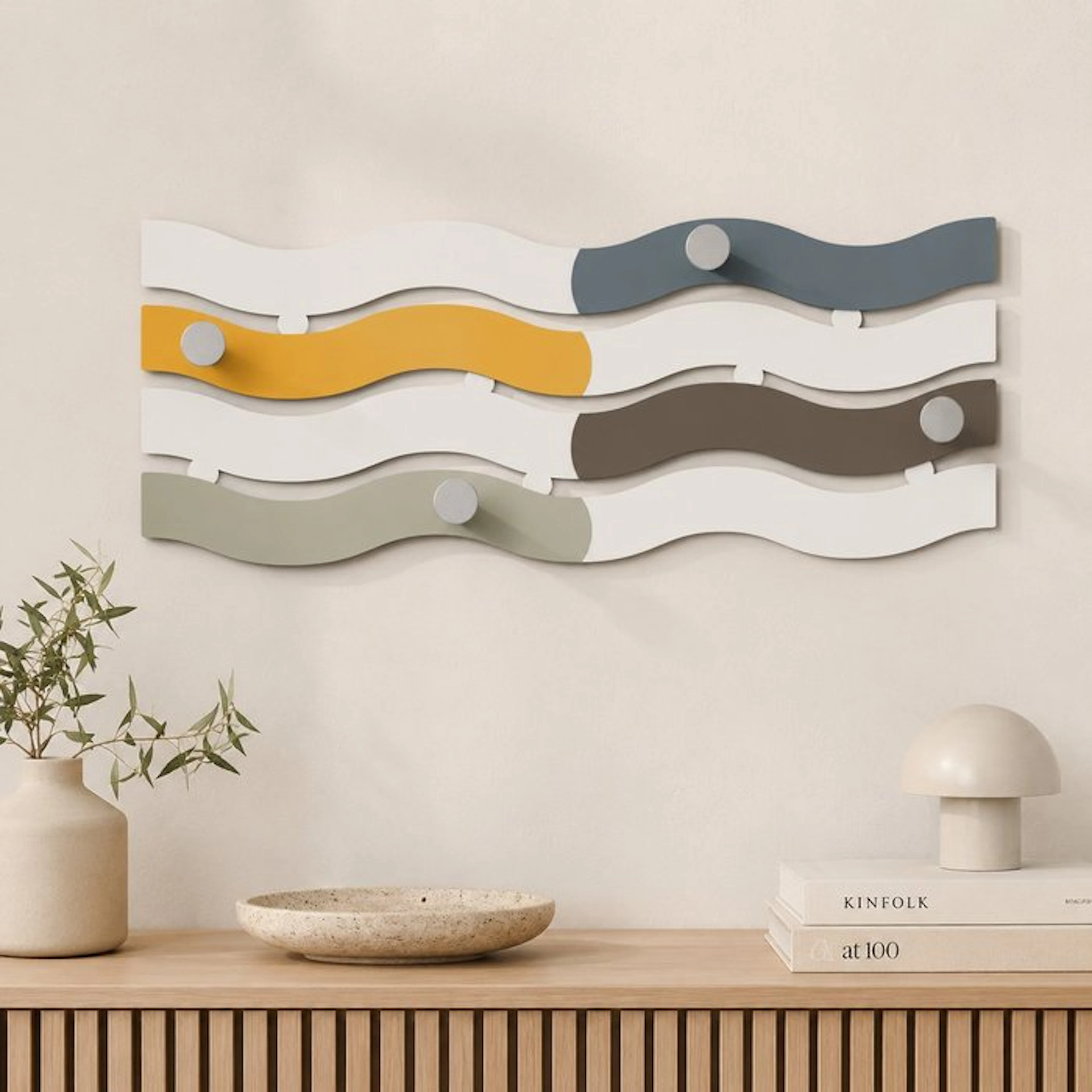 Francesco Calo - Set of coat hooks - FOR ME - Wood, Aluminum - 12 - Soft