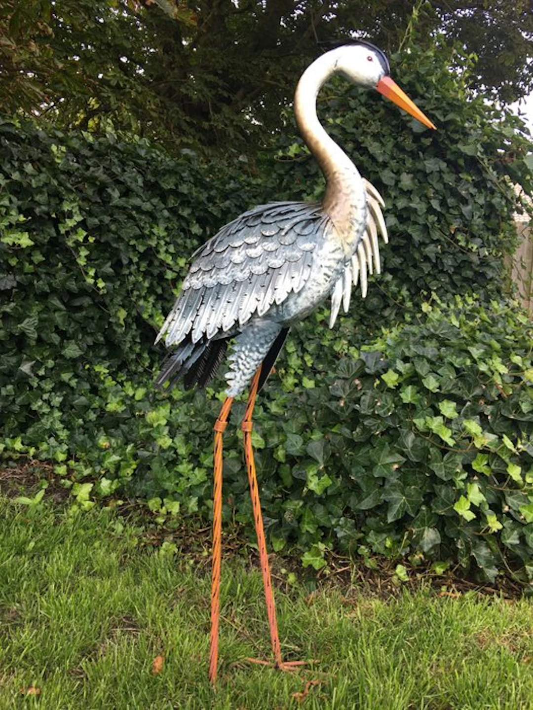 Sculpture, Heron/Reiger XL 110cm Tuindecoratie - 110 cm - forged metal
