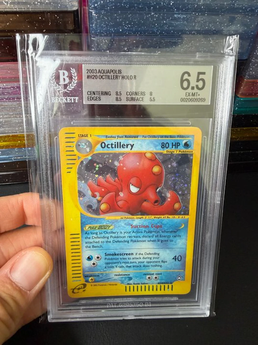 Pokémon - 1 Graded card - Octillery H20 Foil - Beckett 6.5 - WOTC - Aquapolis