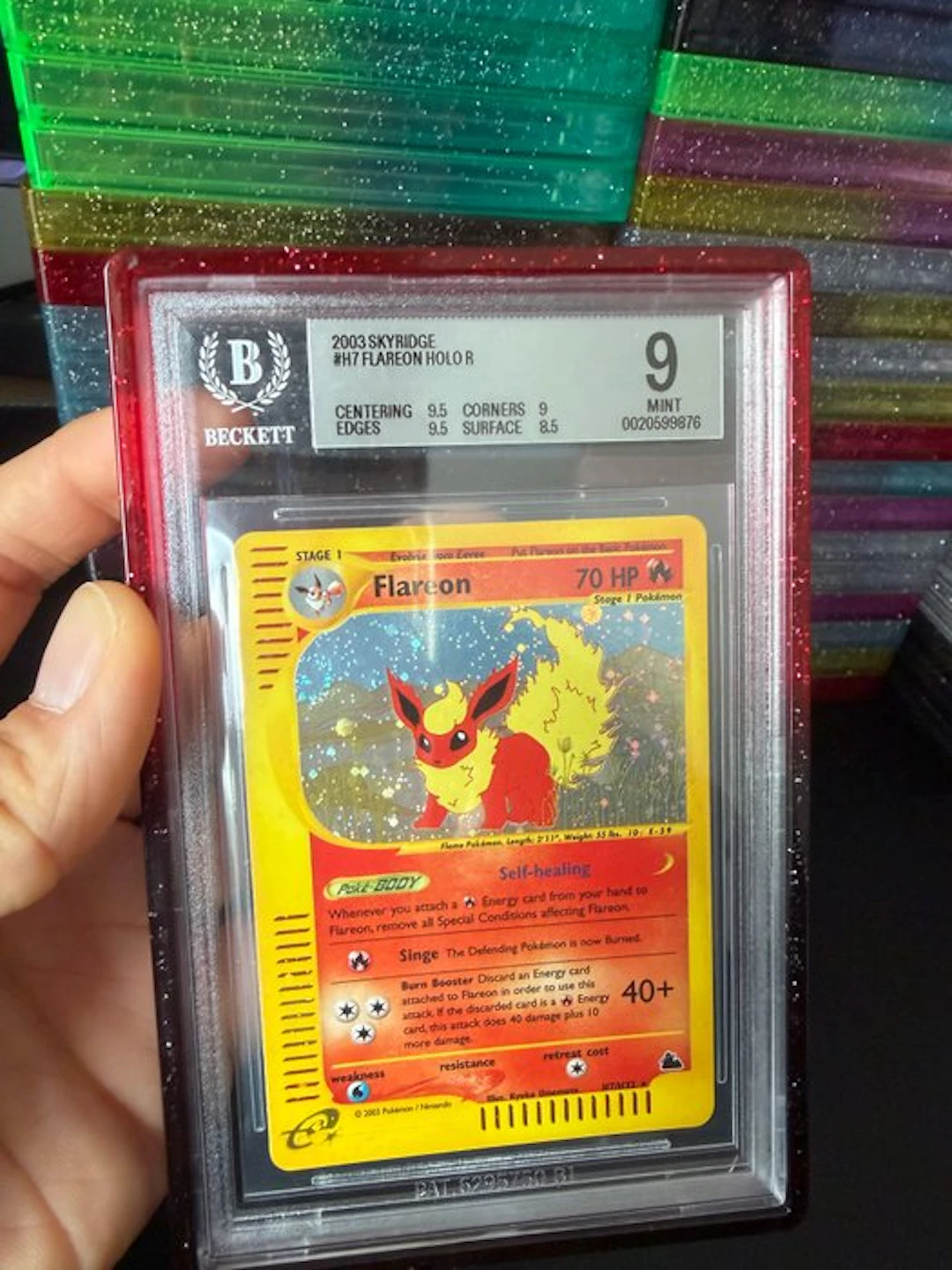 Pokémon - 1 Graded card - Flareon H7 Foil - Beckett 9 - WOTC - Skyridge