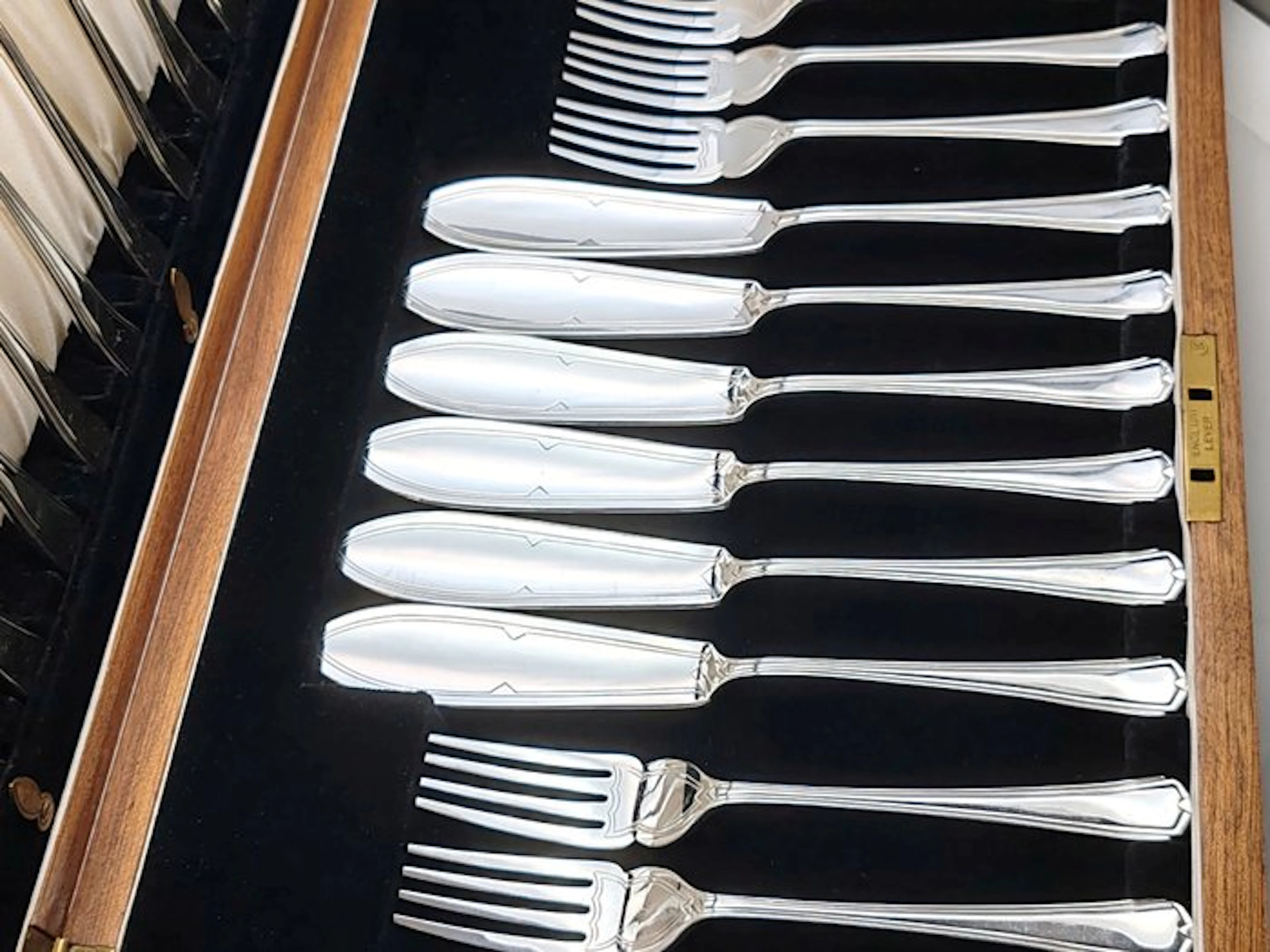Harrison Brothers & Howson - Fish cutlery set for 12 (24) - ART DECO