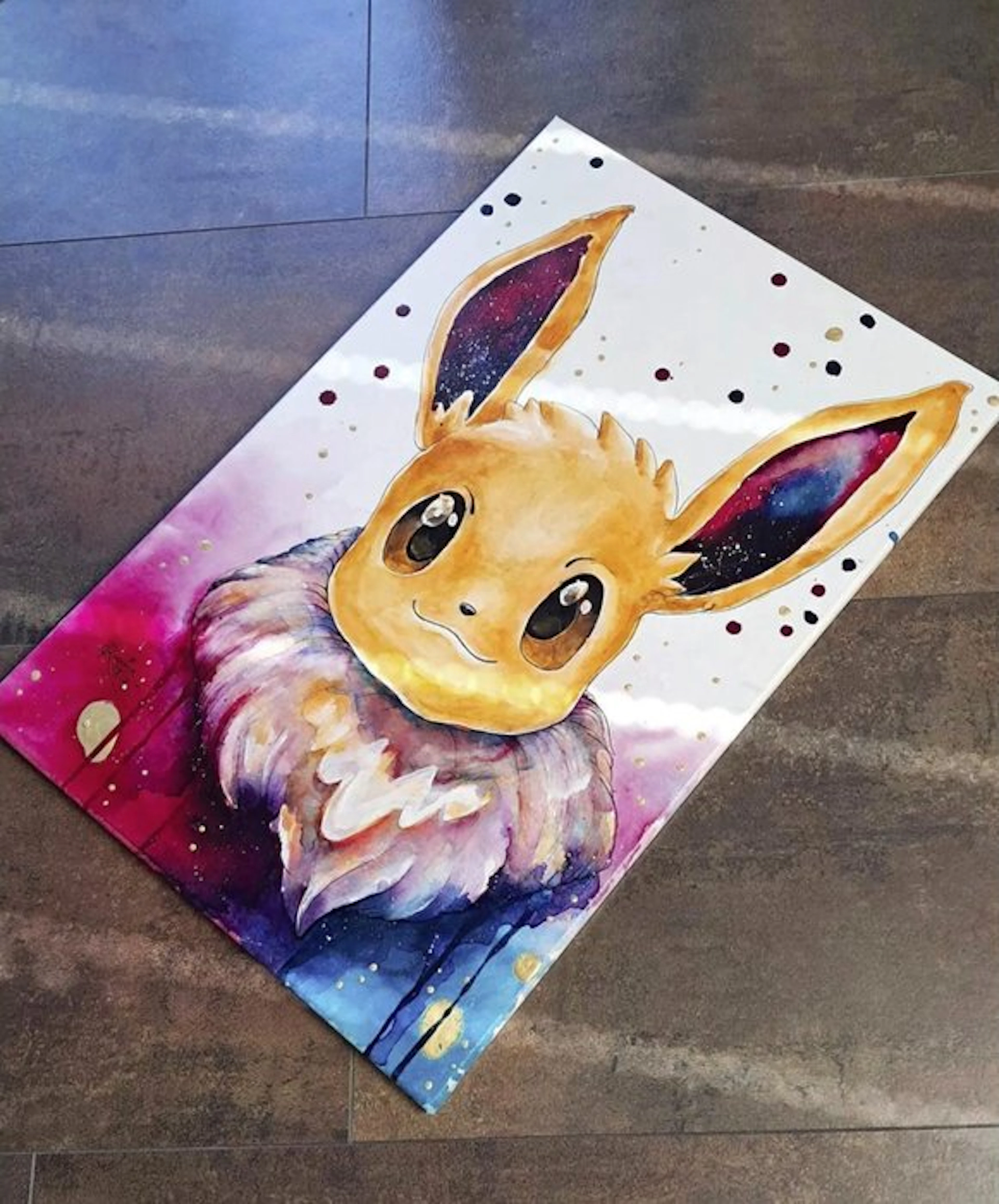 Christina Rudnick - Pokémon Evoli Eevee Original Gemälde...