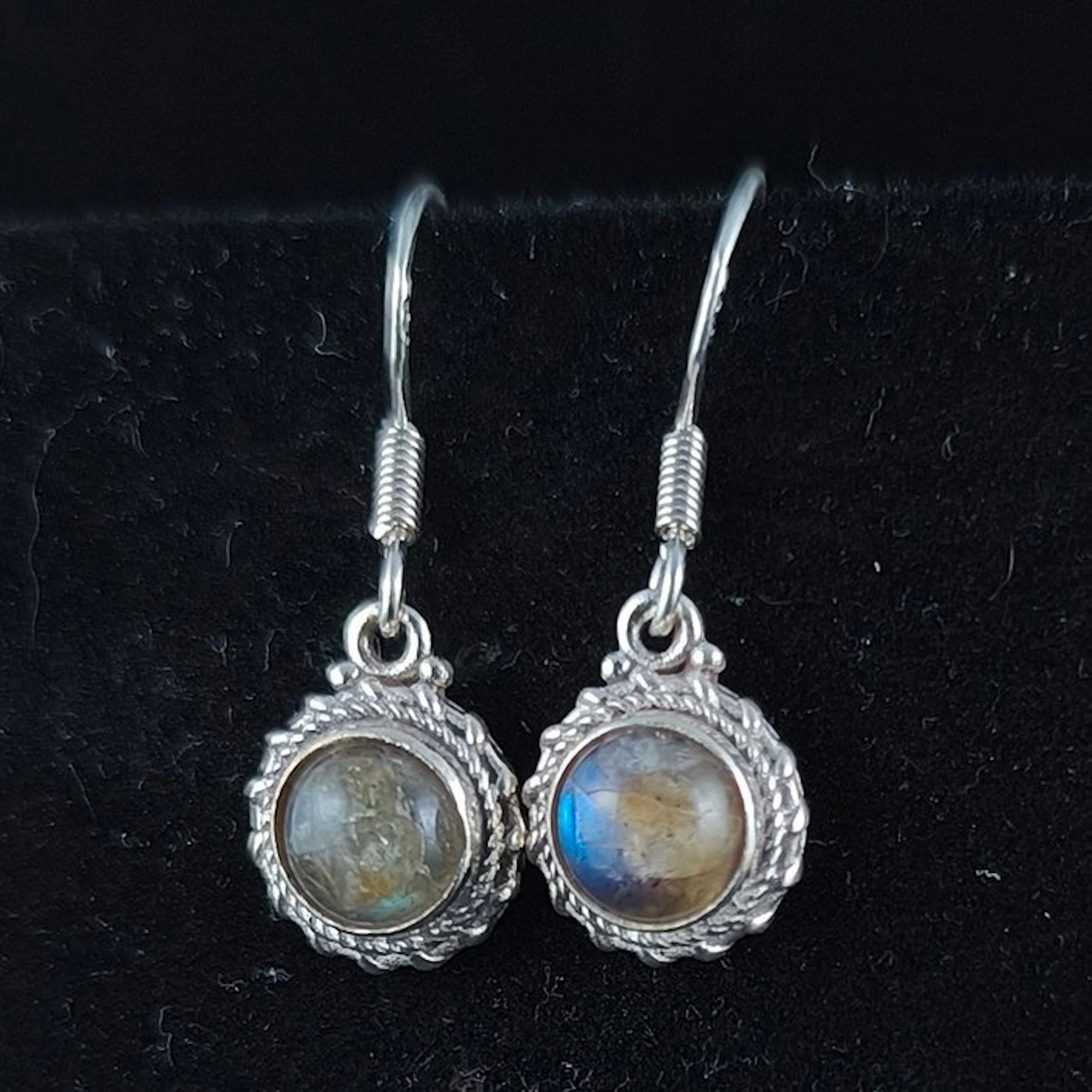 Silver - Earrings - Labradorite
