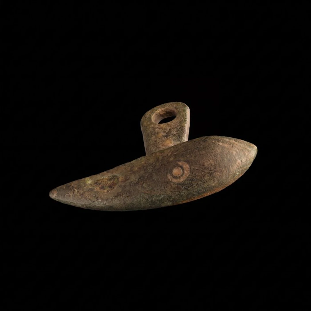 Medieval Bronze Scandinavian Talisman Pendant – Circular Decoration