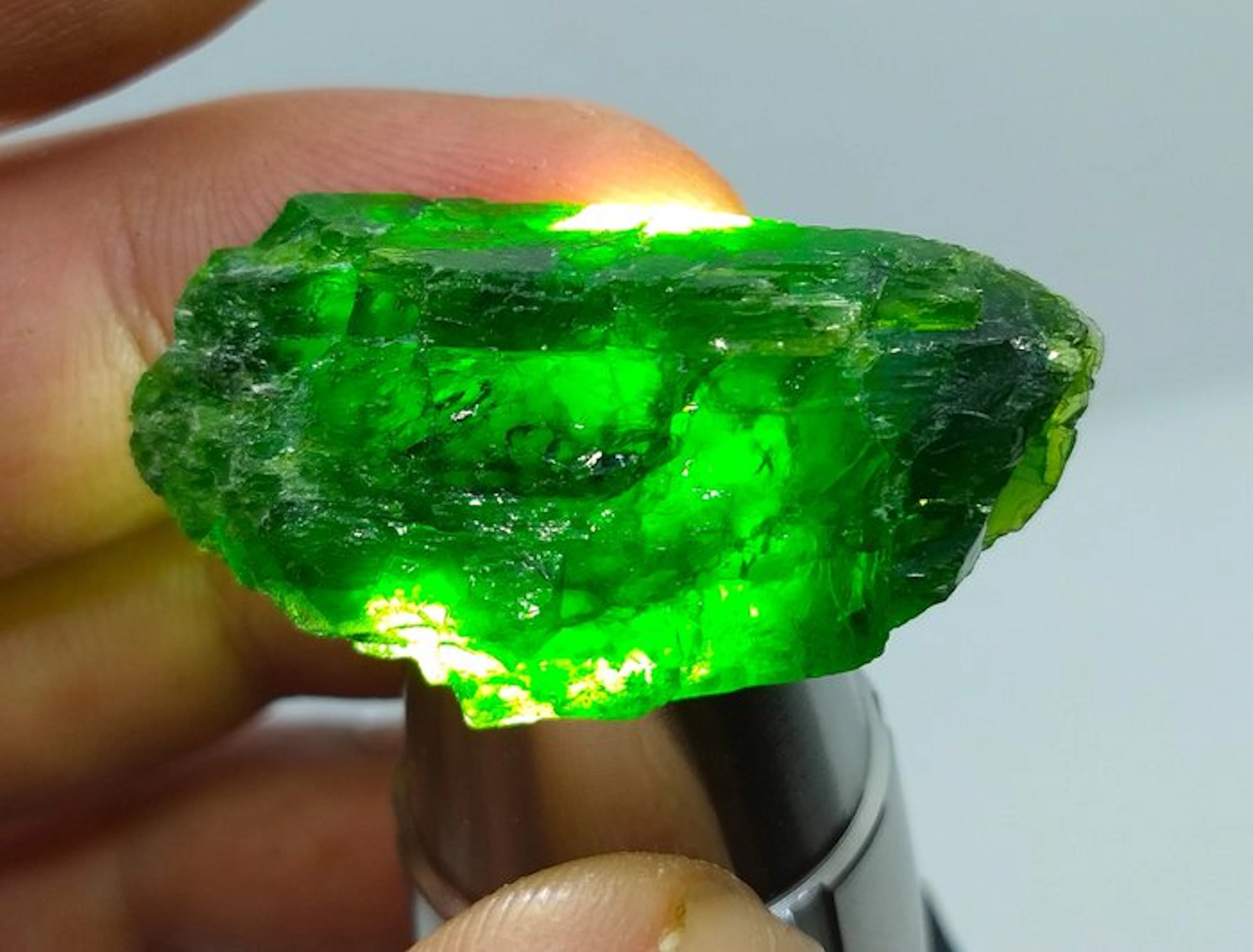 70 cts - Big Natural Chrome Diopside Rough- 14 g