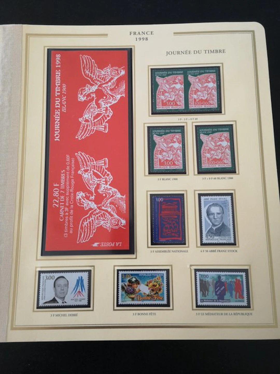 France - Complete set of stamps from the year 1998...