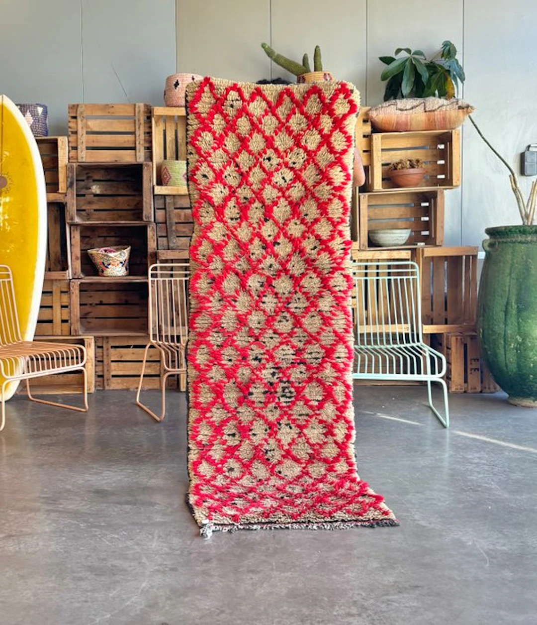 Beni Ouarain – Vintage Moroccan Red Berber Runner...