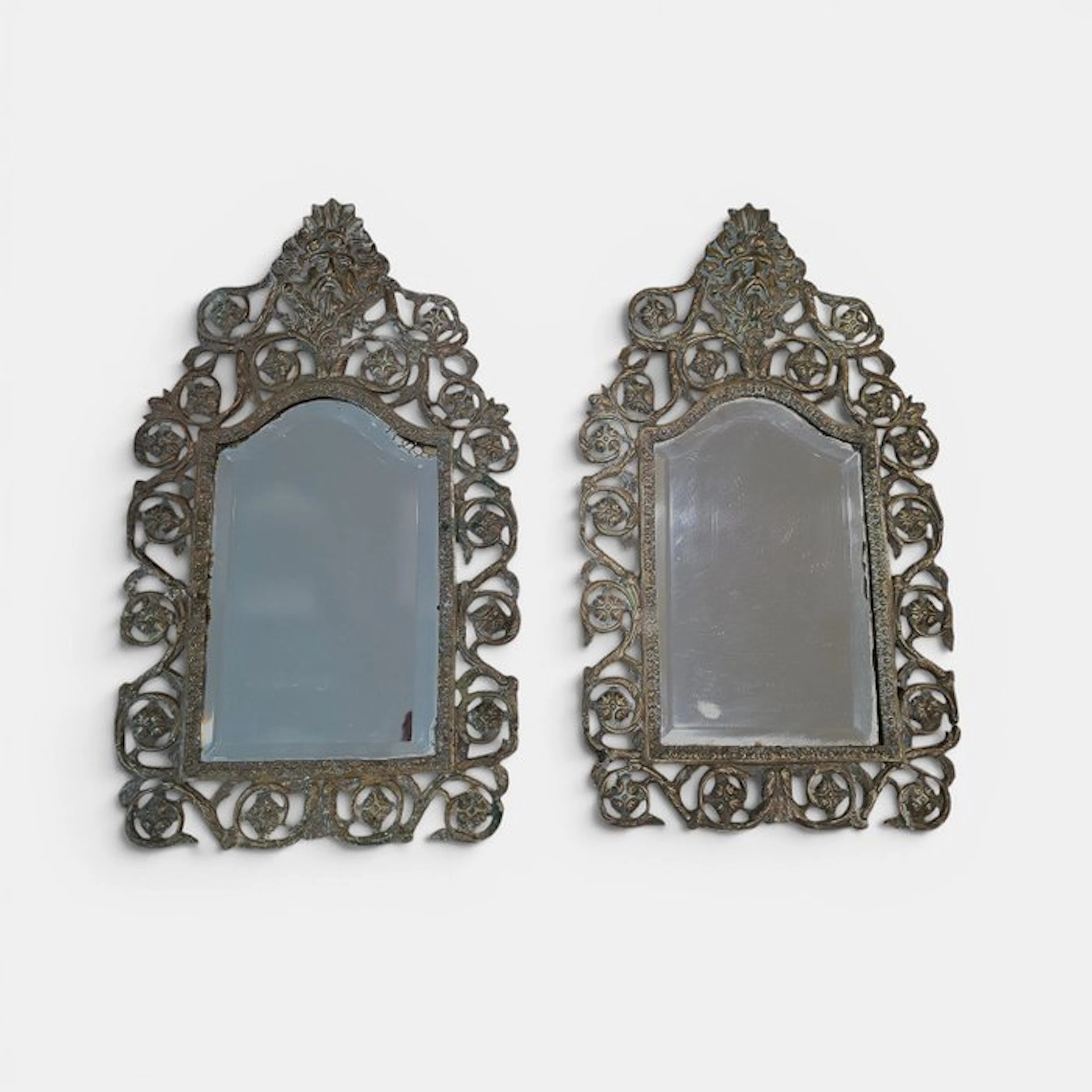 Mirror - Brass - Pair of mirrors