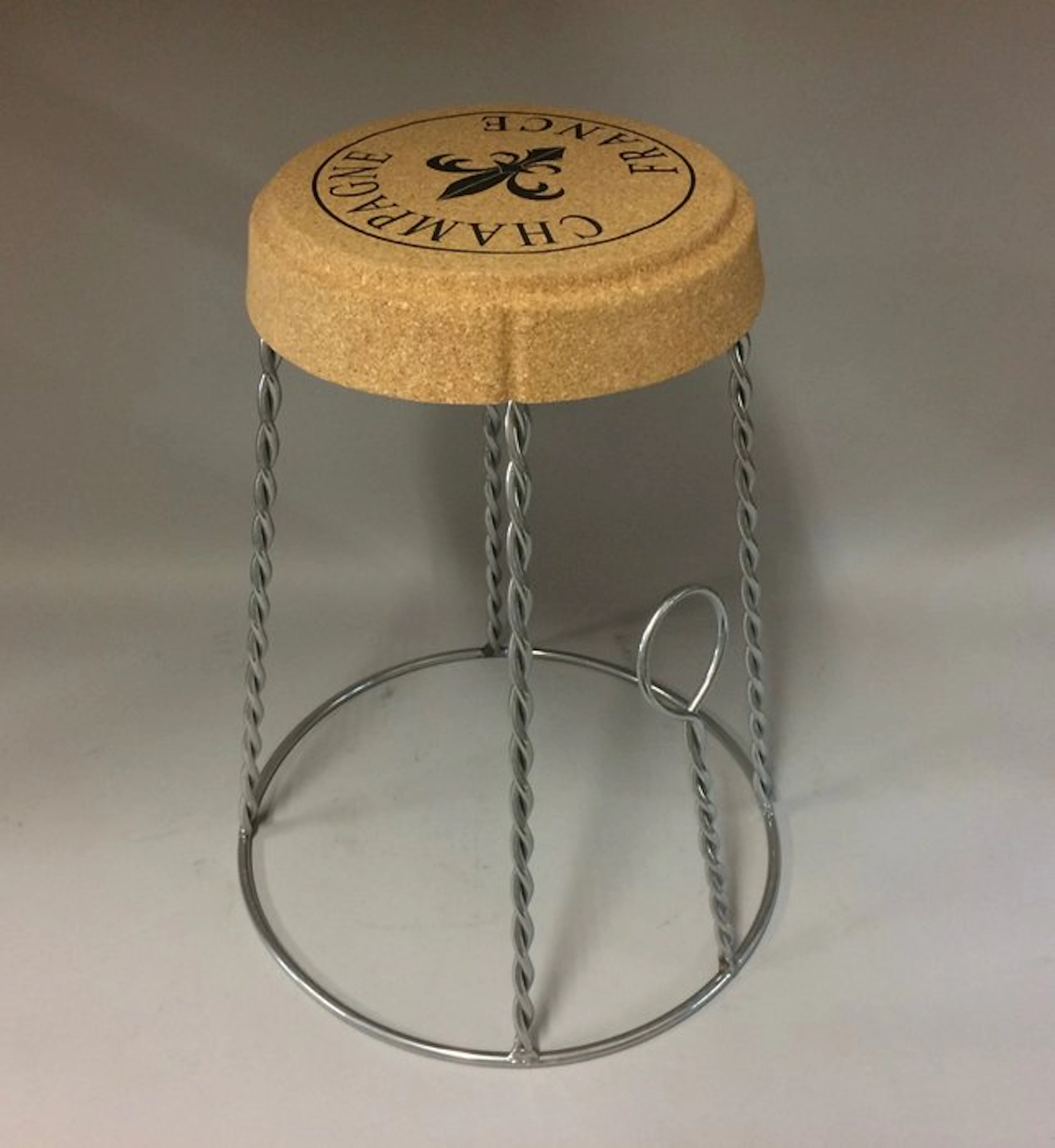 Stool - Champagne Cork - Cork and metal