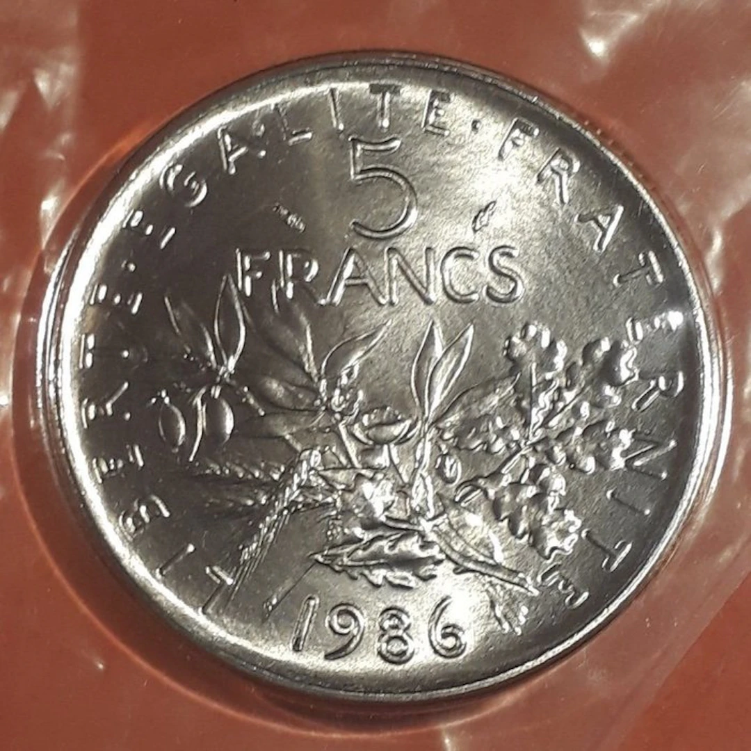 France. 5 Francs 1986 Semeuse (No reserve price)