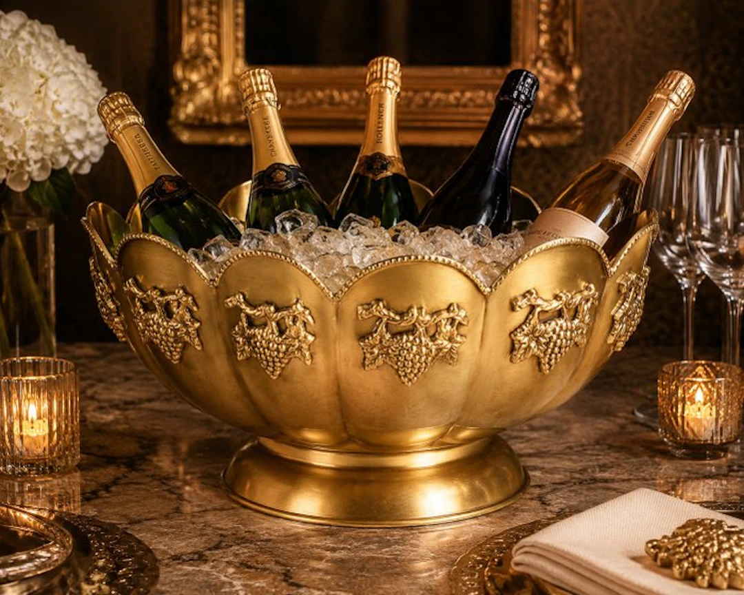 Champagne cooler - Brass - Top Quality Luxury!